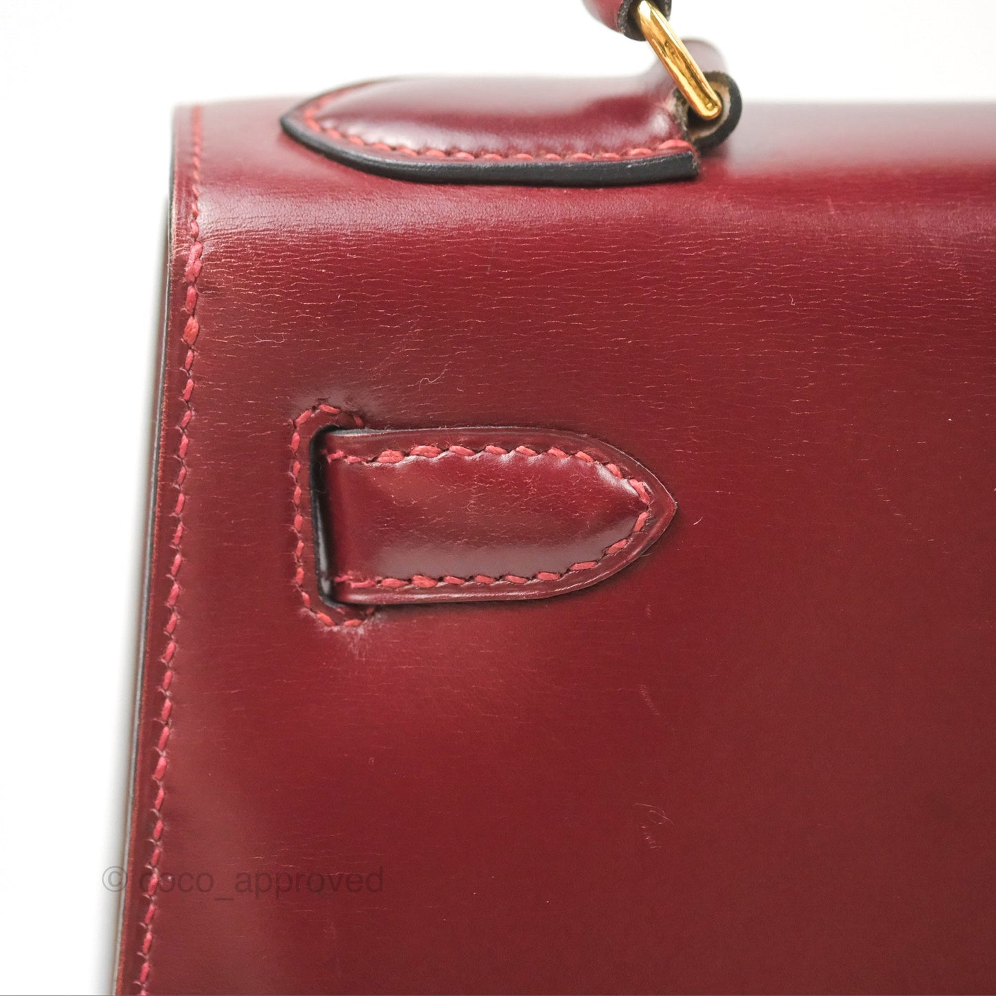Hermès Kelly Sellier 28 Box Rouge Gold Hardware