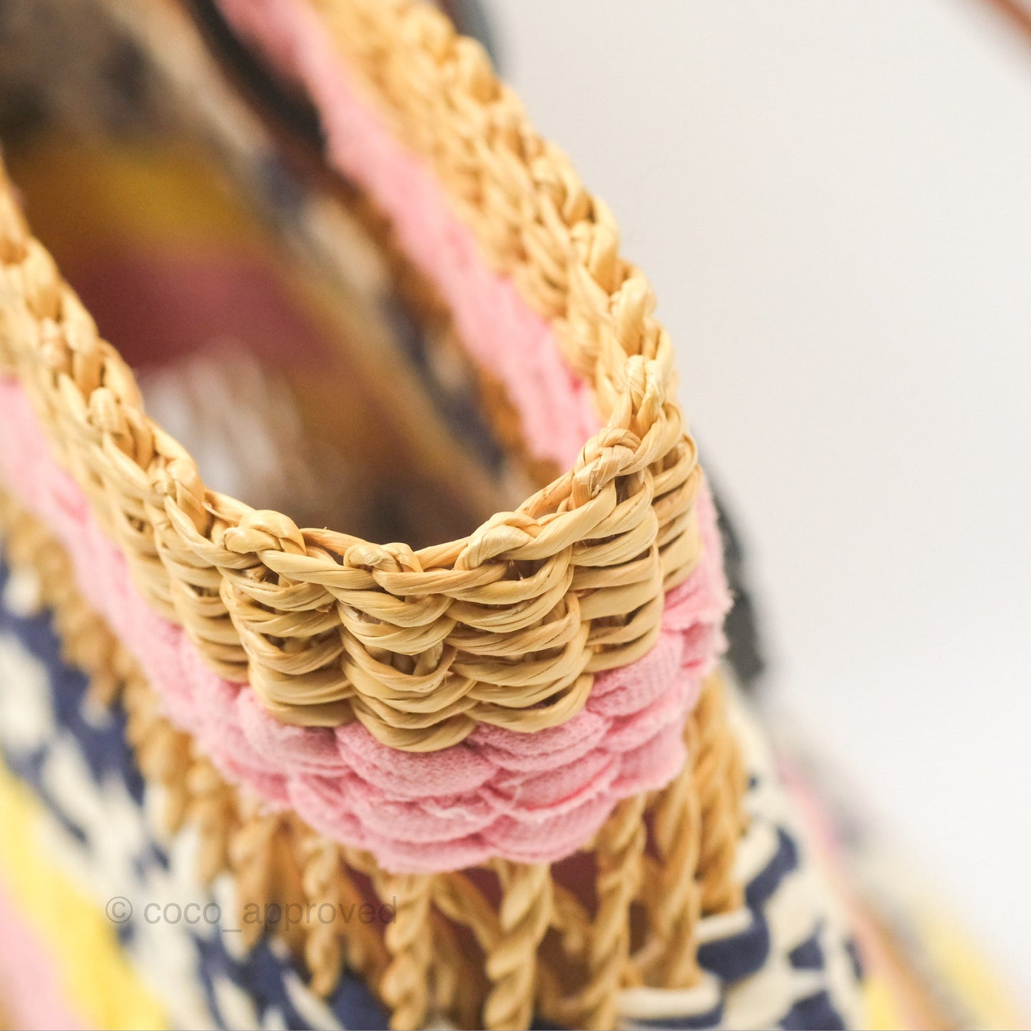 Loewe x Paula’s Ibiza Striped Raffia Basket Bag