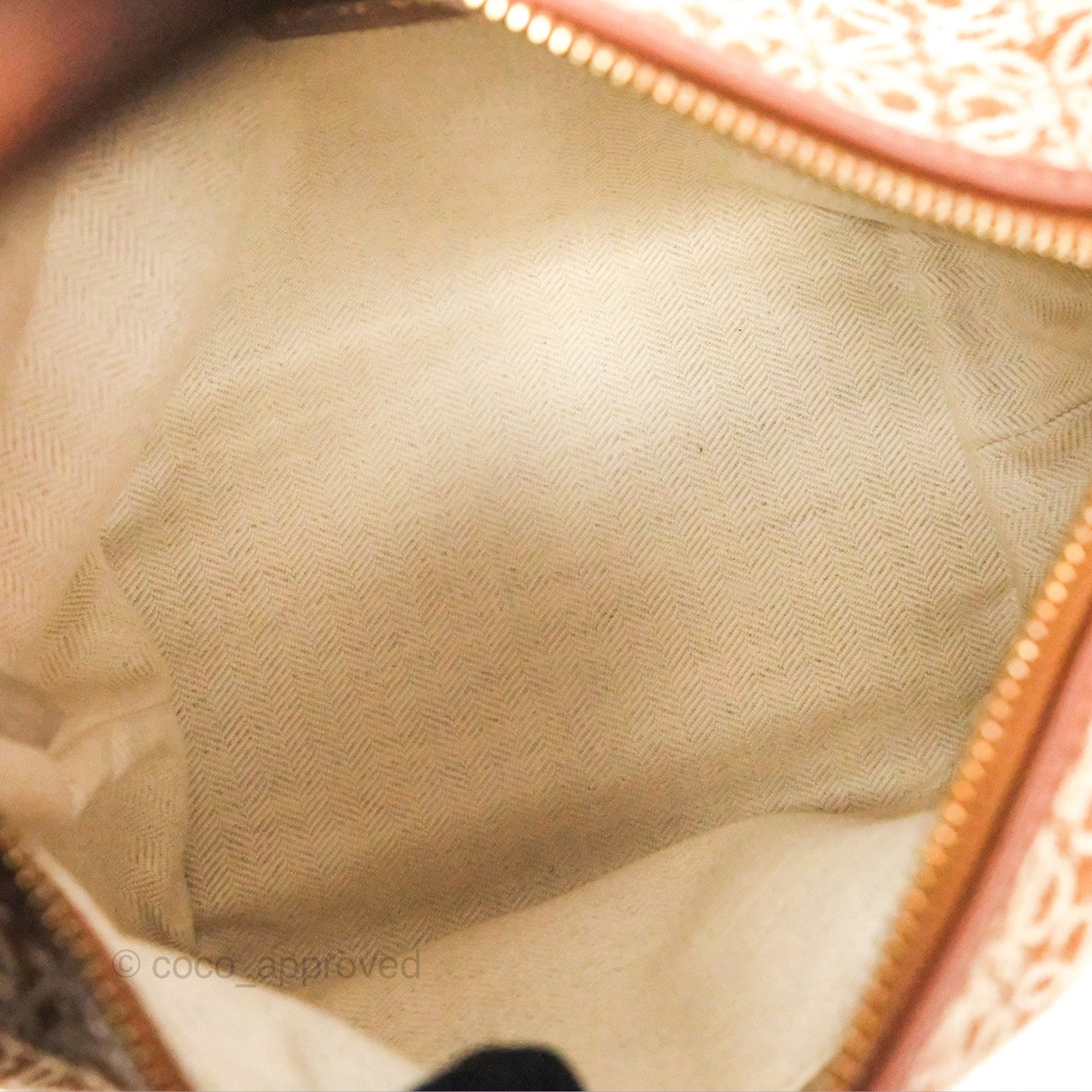 Loewe Small Cubi bag in Anagram Jacquard & Calfskin Tan Pecan