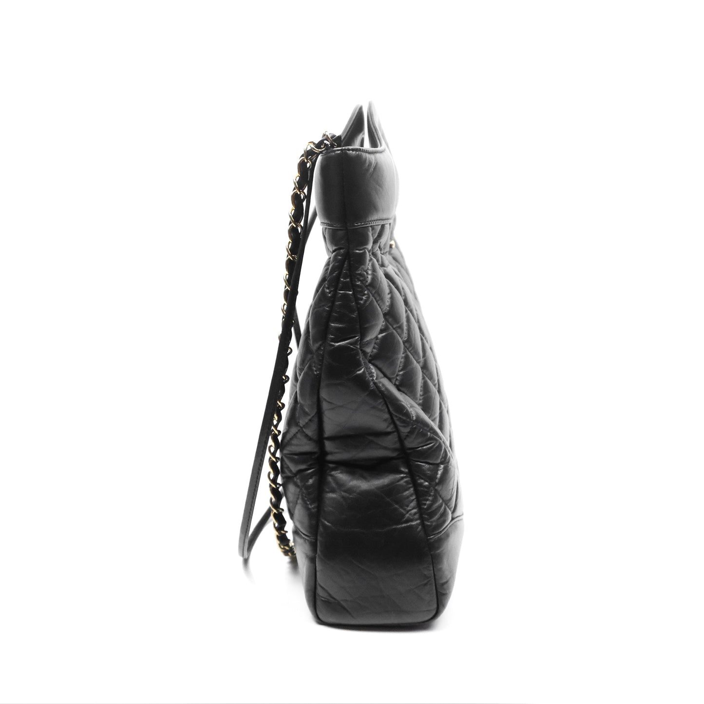 Chanel 31 Large Shopping Bag Black Calfskin Gold Hardware