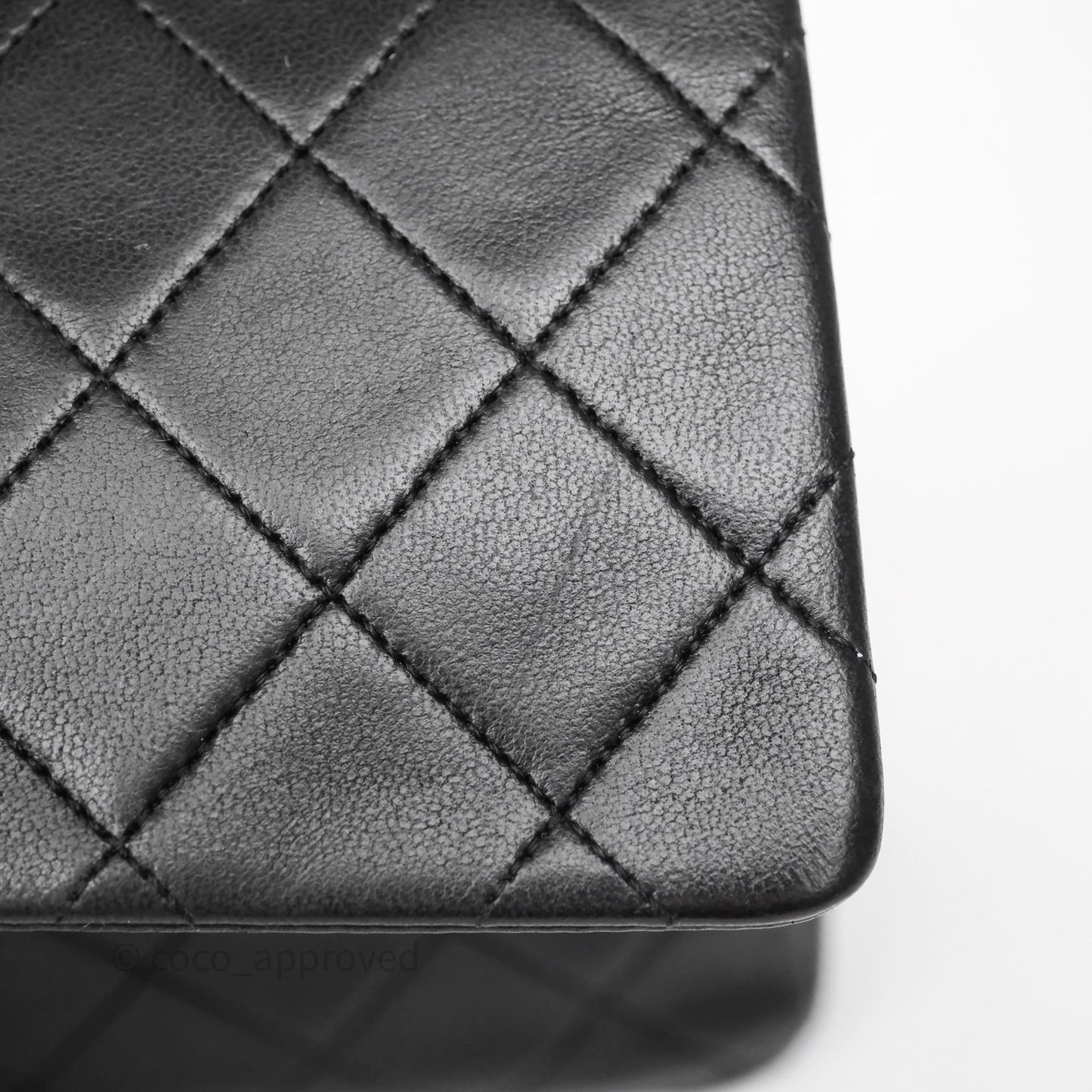 Chanel Vintage Medium Classic Flap Black Lambskin 24K Gold Hardware