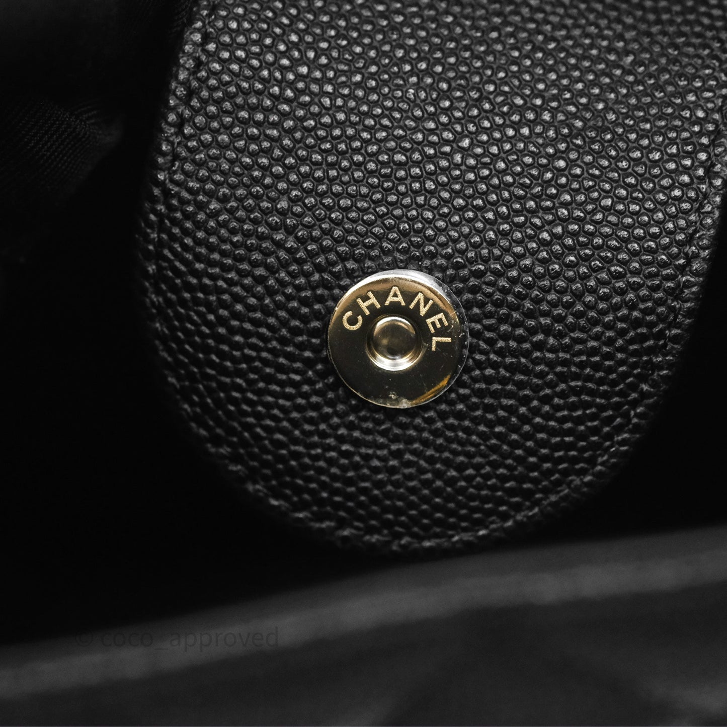 Chanel Mini Bucket Tote Black Caviar Gold Hardware 22S