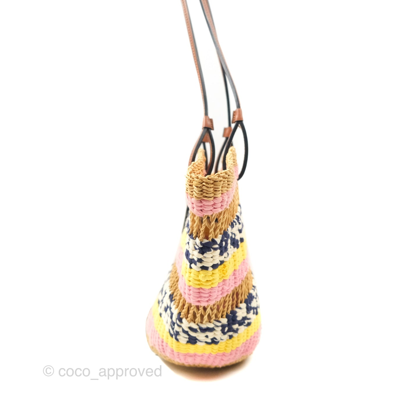 Loewe x Paula’s Ibiza Striped Raffia Basket Bag