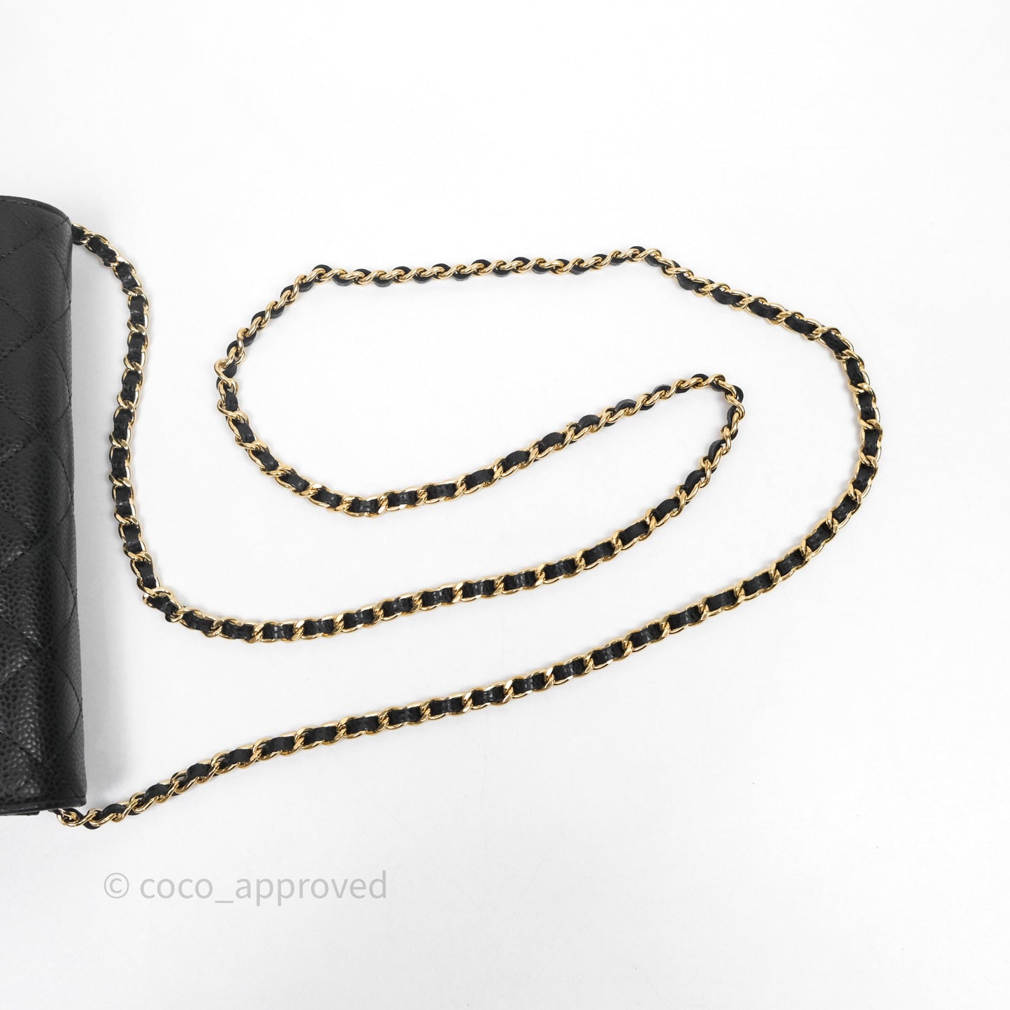 Chanel Quilted WOC Black Caviar Gold Hardware