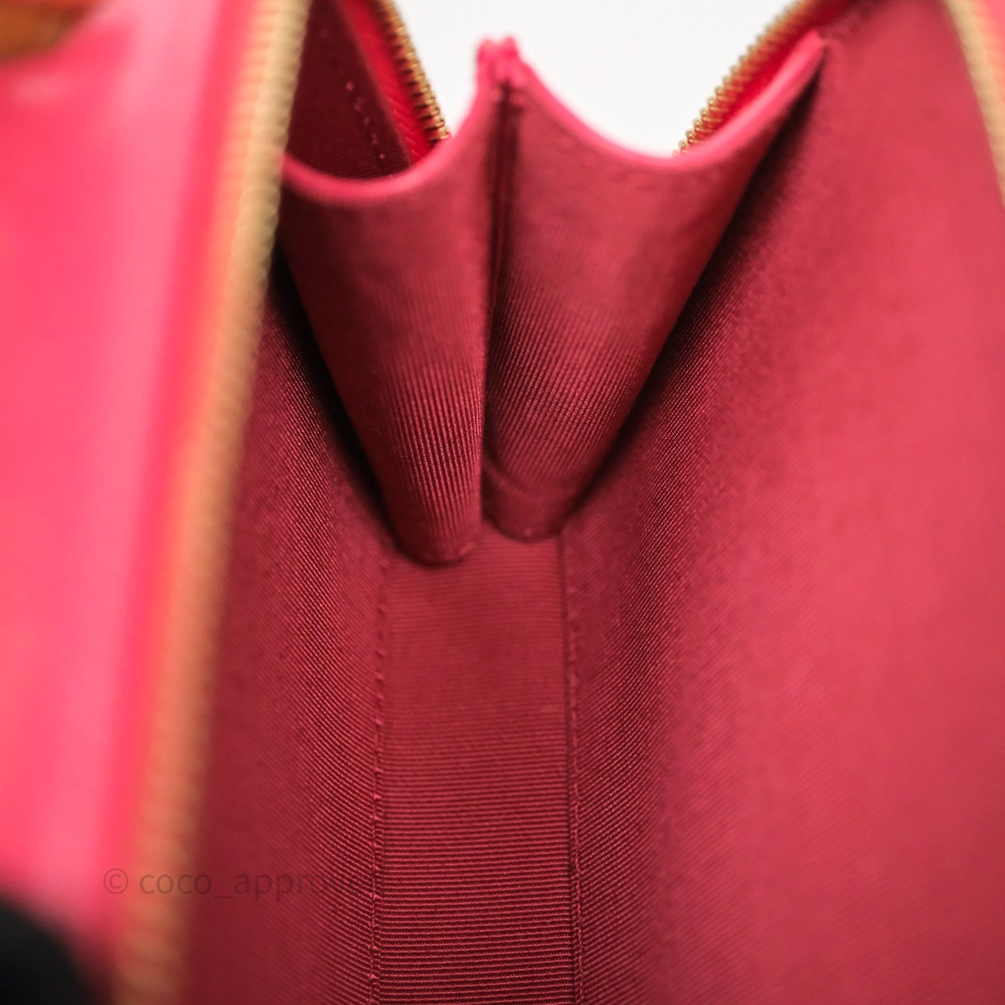 Chanel Small Top Handle Vanity Case Hot Pink Shiny Crumpled Calfskin Aged Gold Hardware