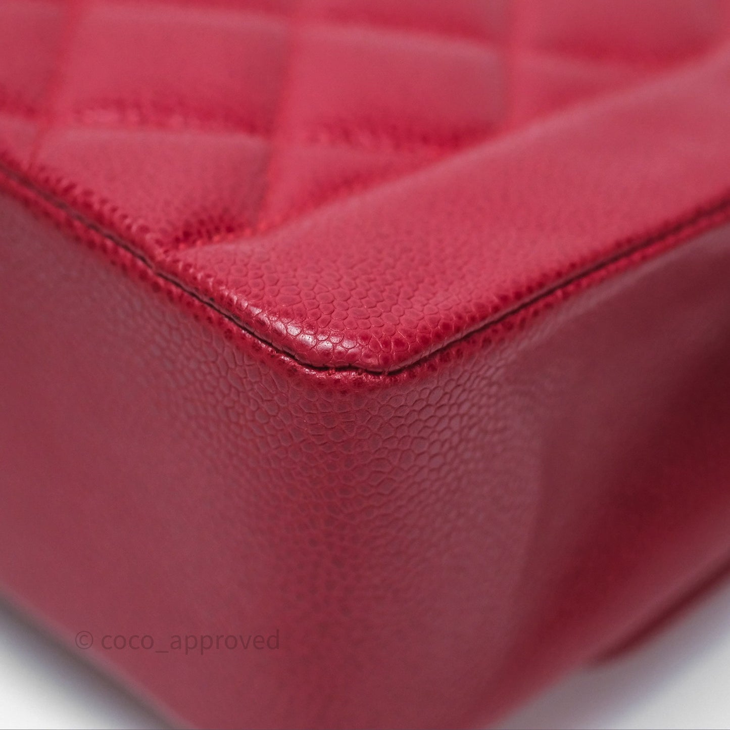 Chanel Medium Vintage Quilted Classic Diana Flap Bag Red Caviar 24K Gold Hardware