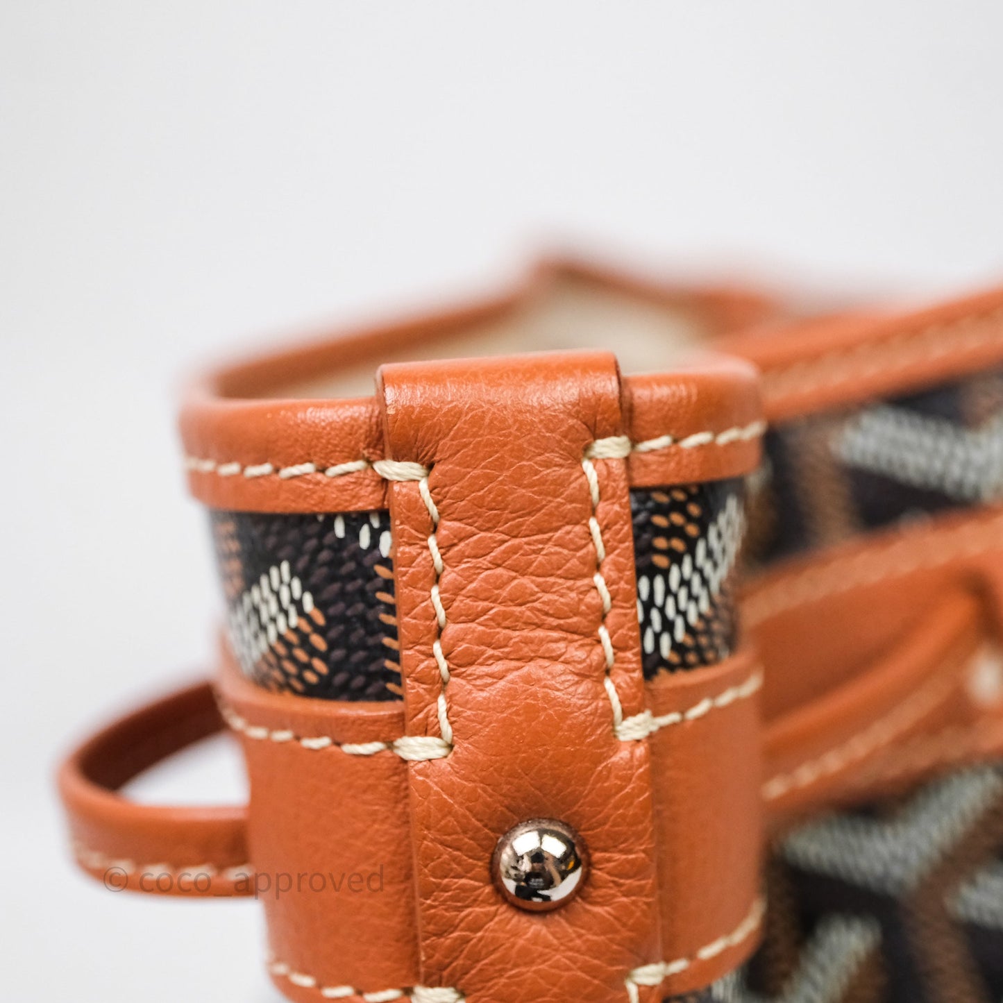 Goyard Petit Flot Bucket Bag Black & Tan Goyardine