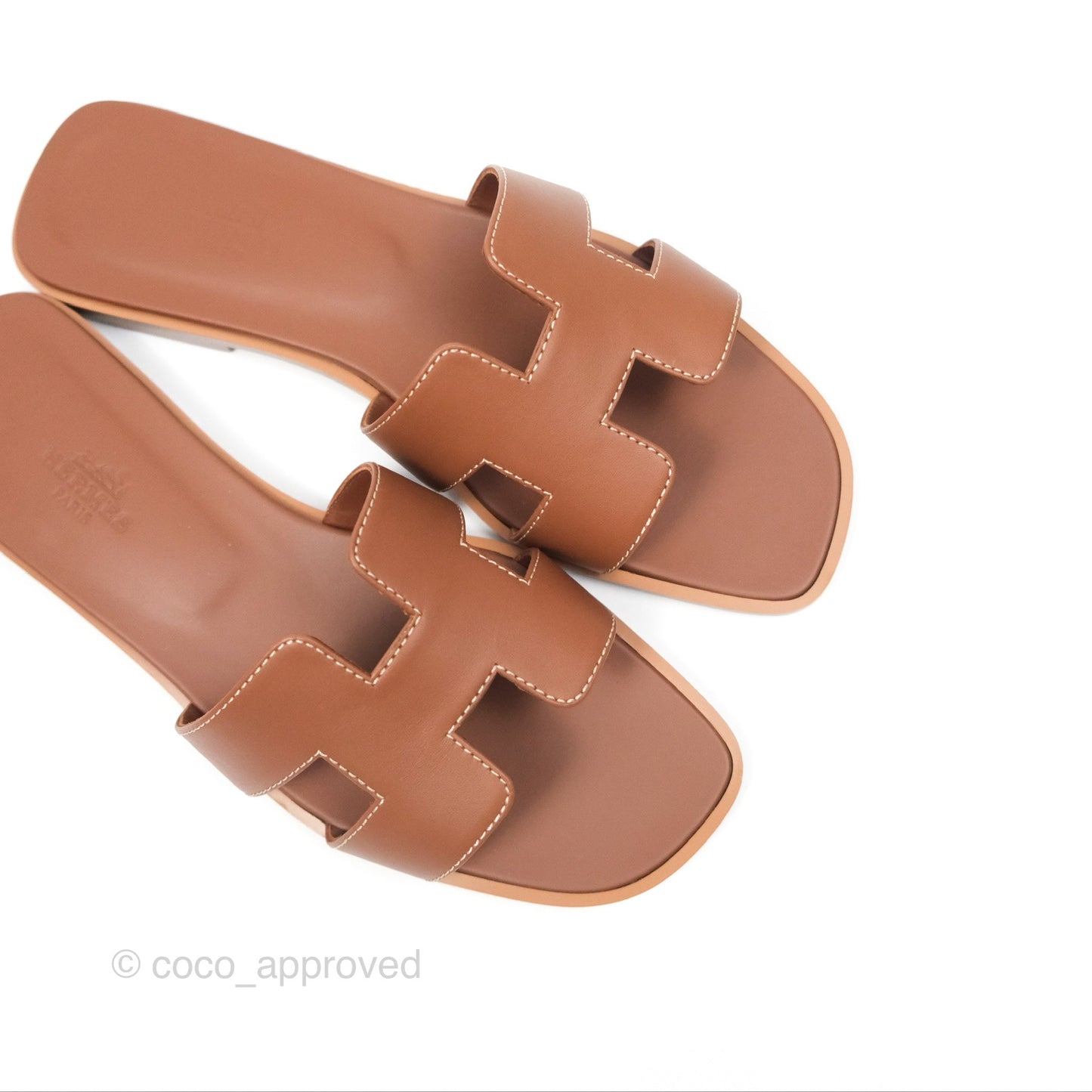 Hermès Oran Sandals Gold Swift Size 36.5