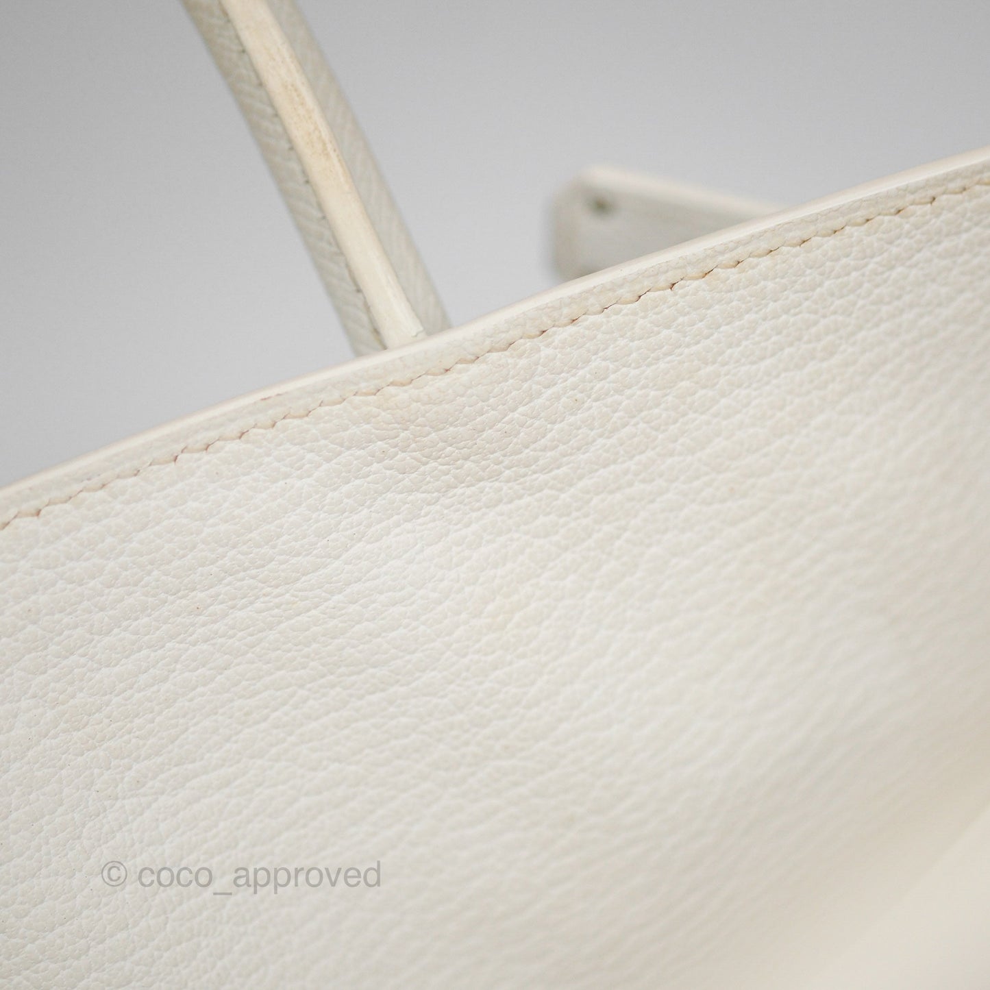 Hermès Birkin 30 Retourne White Epsom Palladium Hardware
