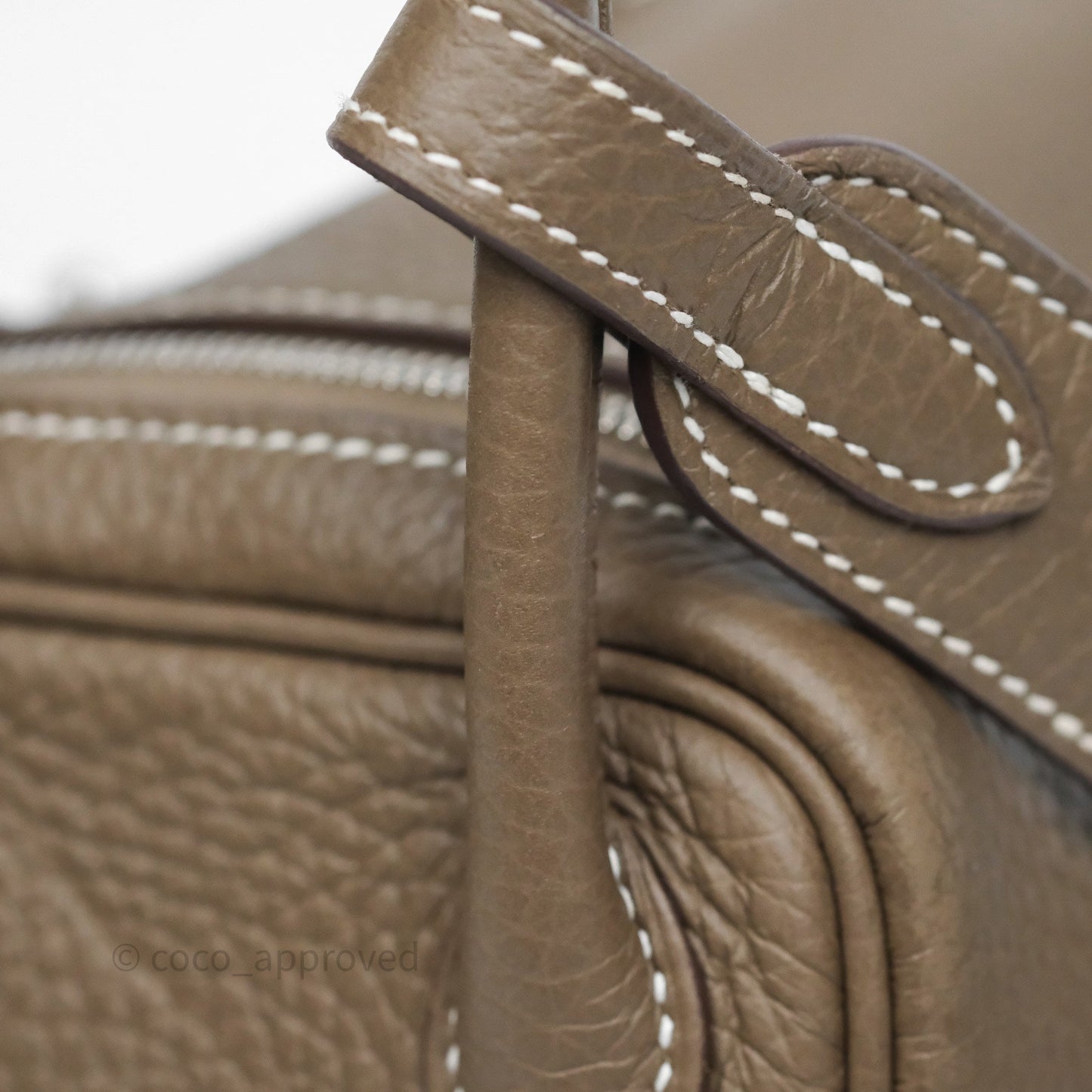 Hermès Mini Lindy 20 Etoupe 18 Clemence Palladium Hardware