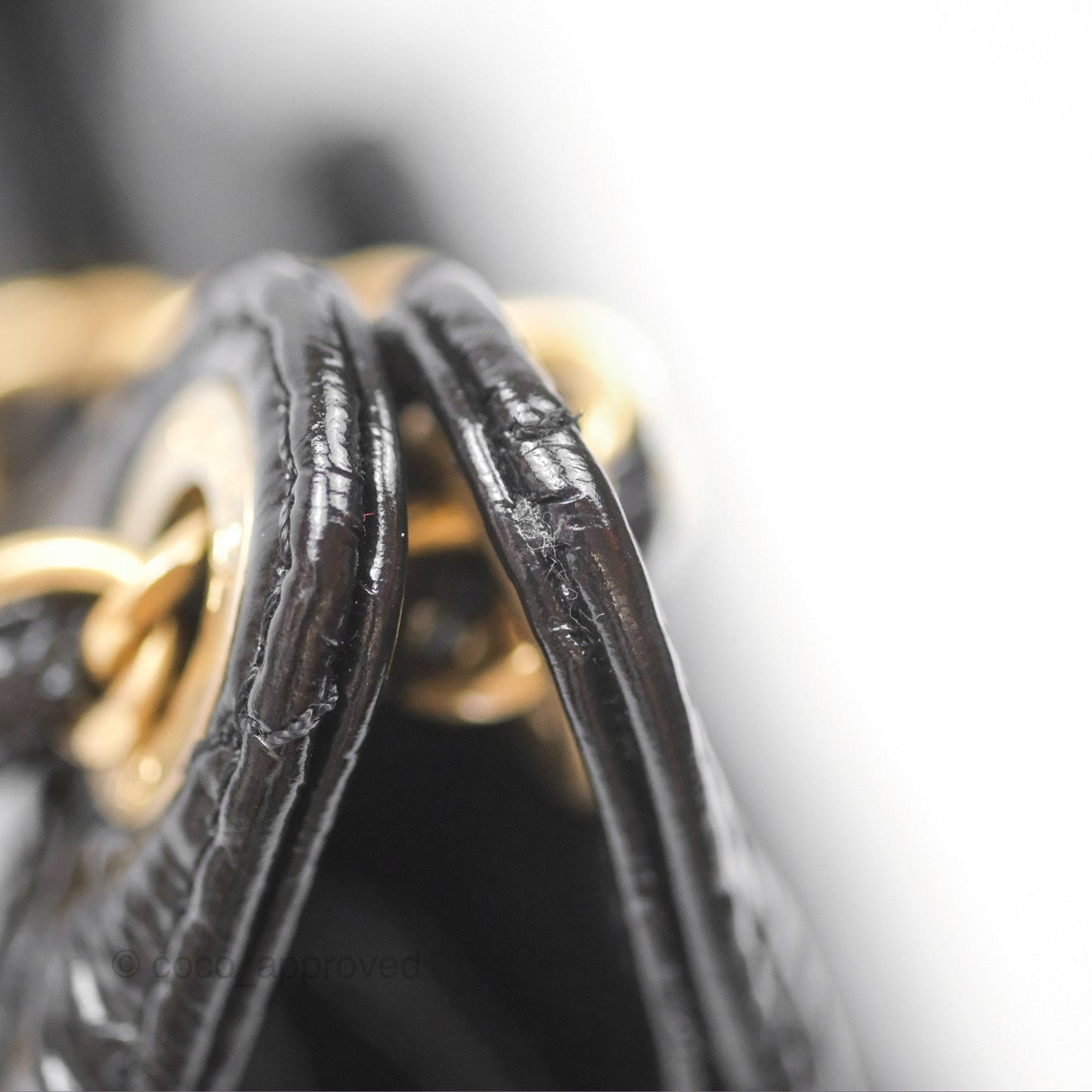 Chanel Medium Quilted Wavy CC Hobo Black Patent Aged Gold Hardware