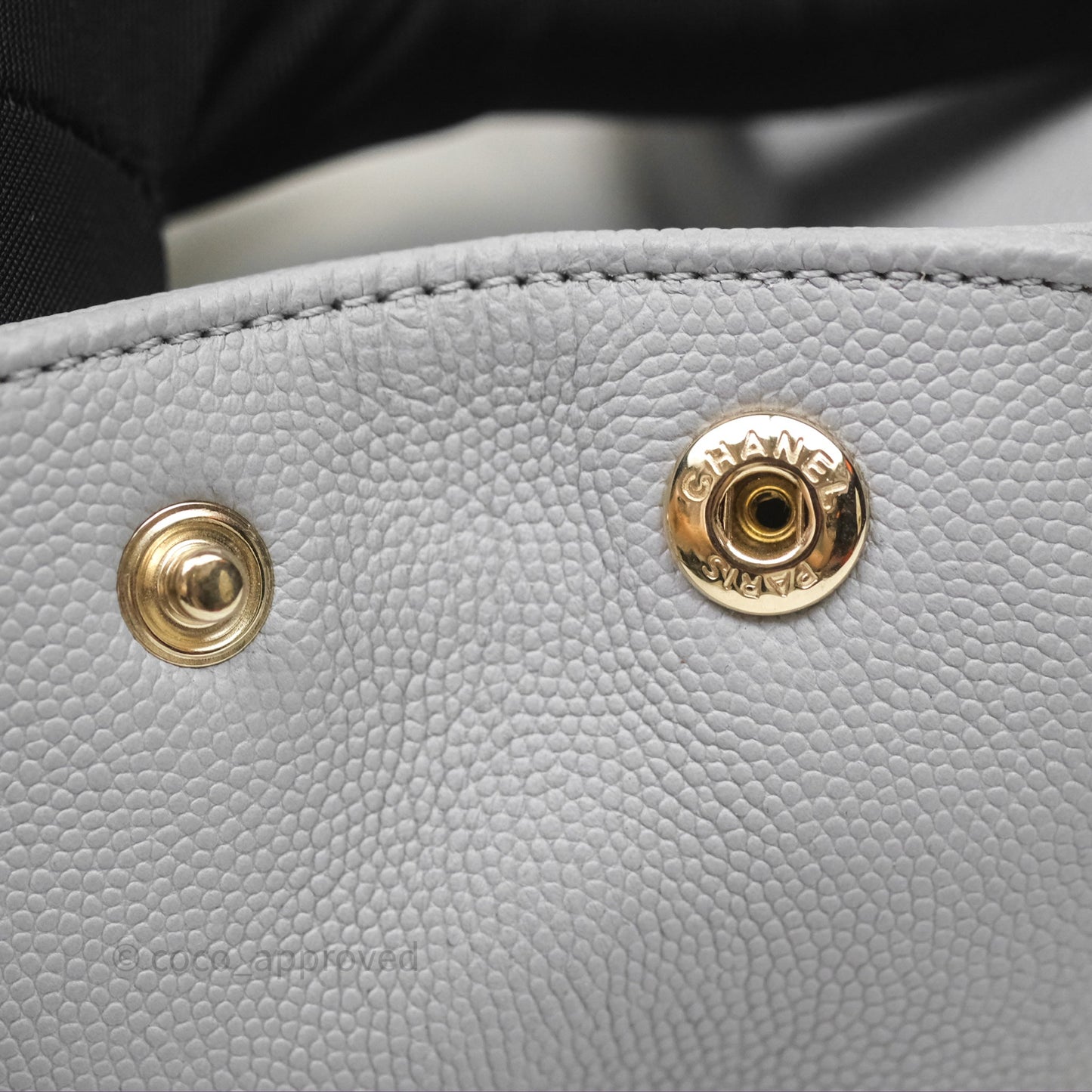 Chanel Quilted Medium Business Affinity Flap Grey Caviar Gold Hardware