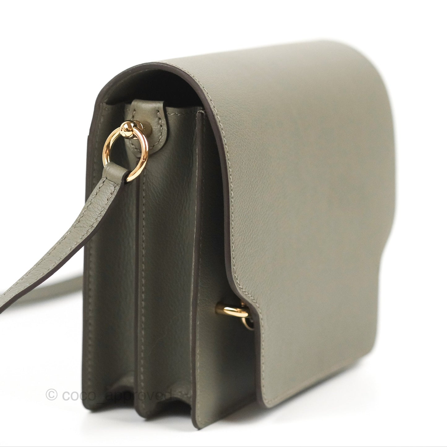 Hermès Roulis Mini 18 Gris Meyer 0L Evercolor Permabrass Hardware