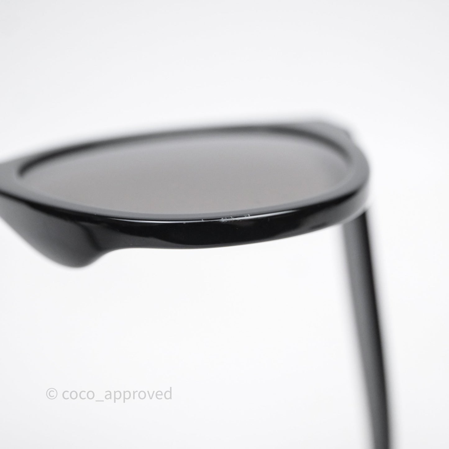 Chanel Logo Butterfly Sunglasses Black Beige Acetate
