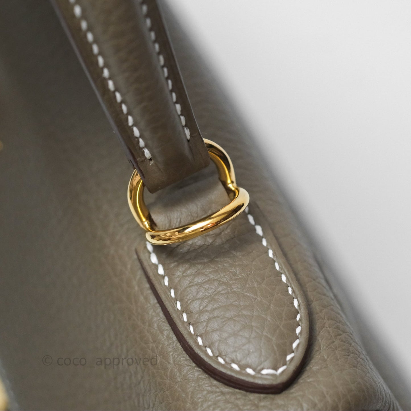 Hermès Kelly II 28 Retourne Etoupe 18 Clemence Gold Hardware