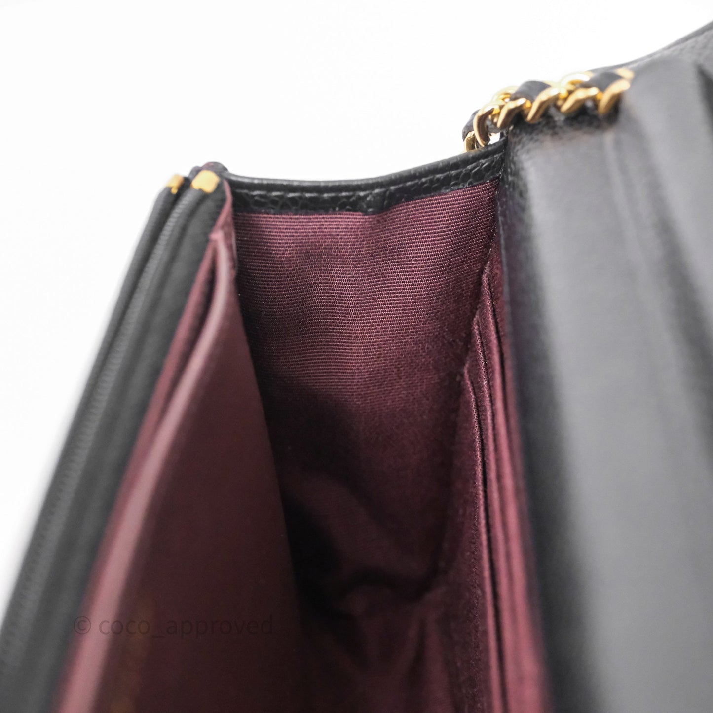 Chanel Quilted WOC Black Caviar Gold Hardware