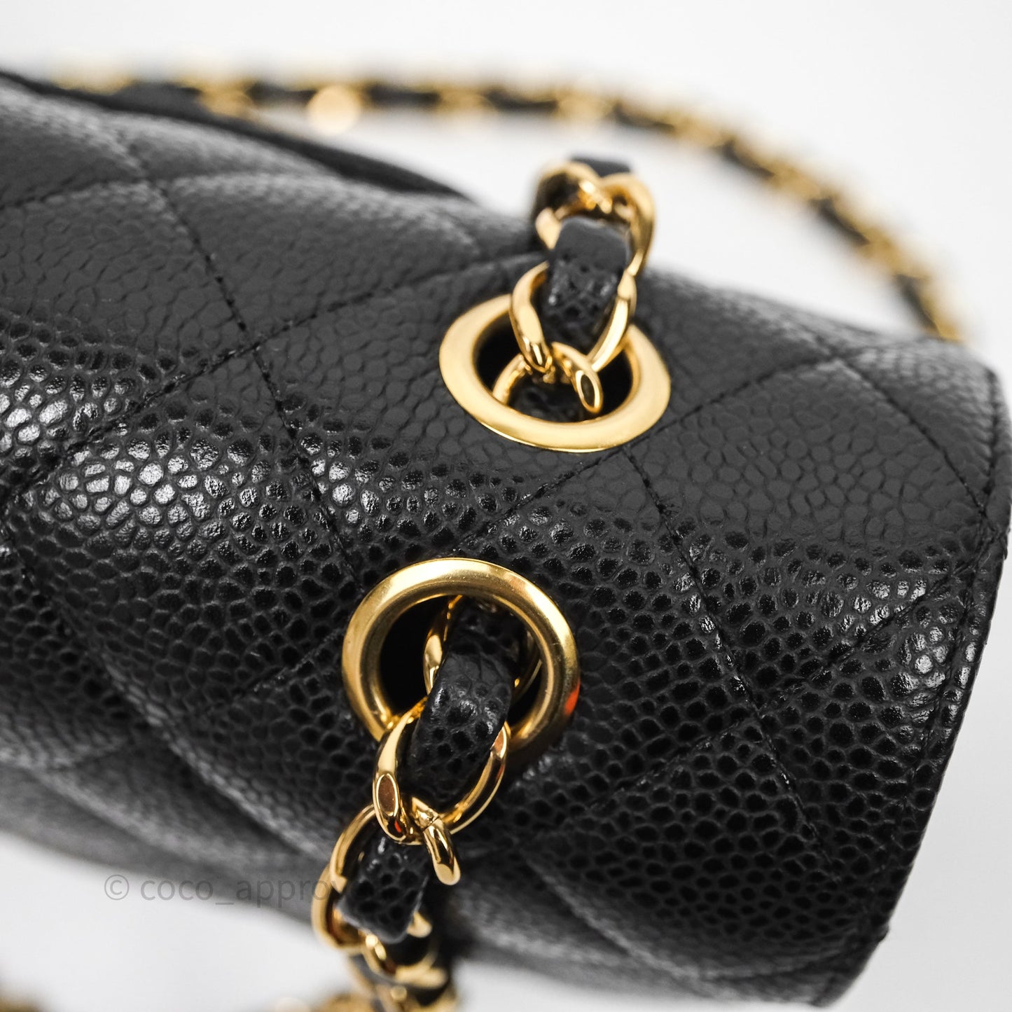Chanel Classic Medium Flap Quilted Black Caviar Gold Hardware