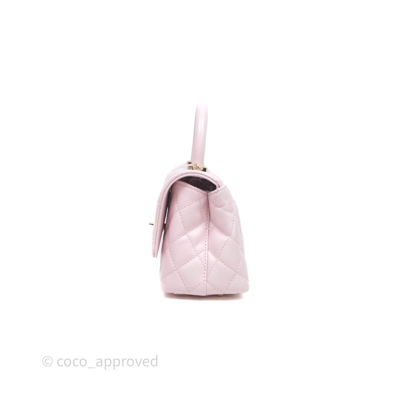 Chanel Mini Coco Handle Light Pink Caviar Gold Hardware