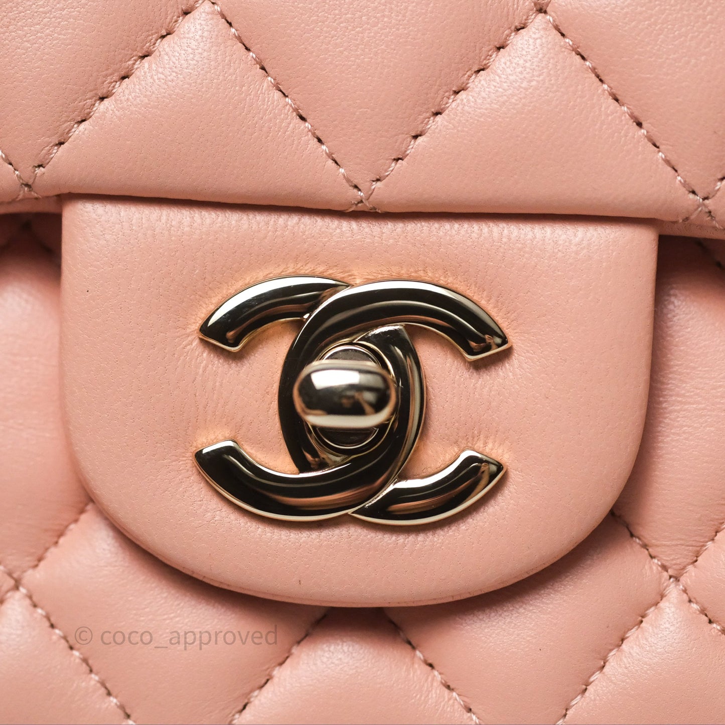 Chanel Quilted Mini Rectangular Flap Pink Lambskin Gold Hardware
