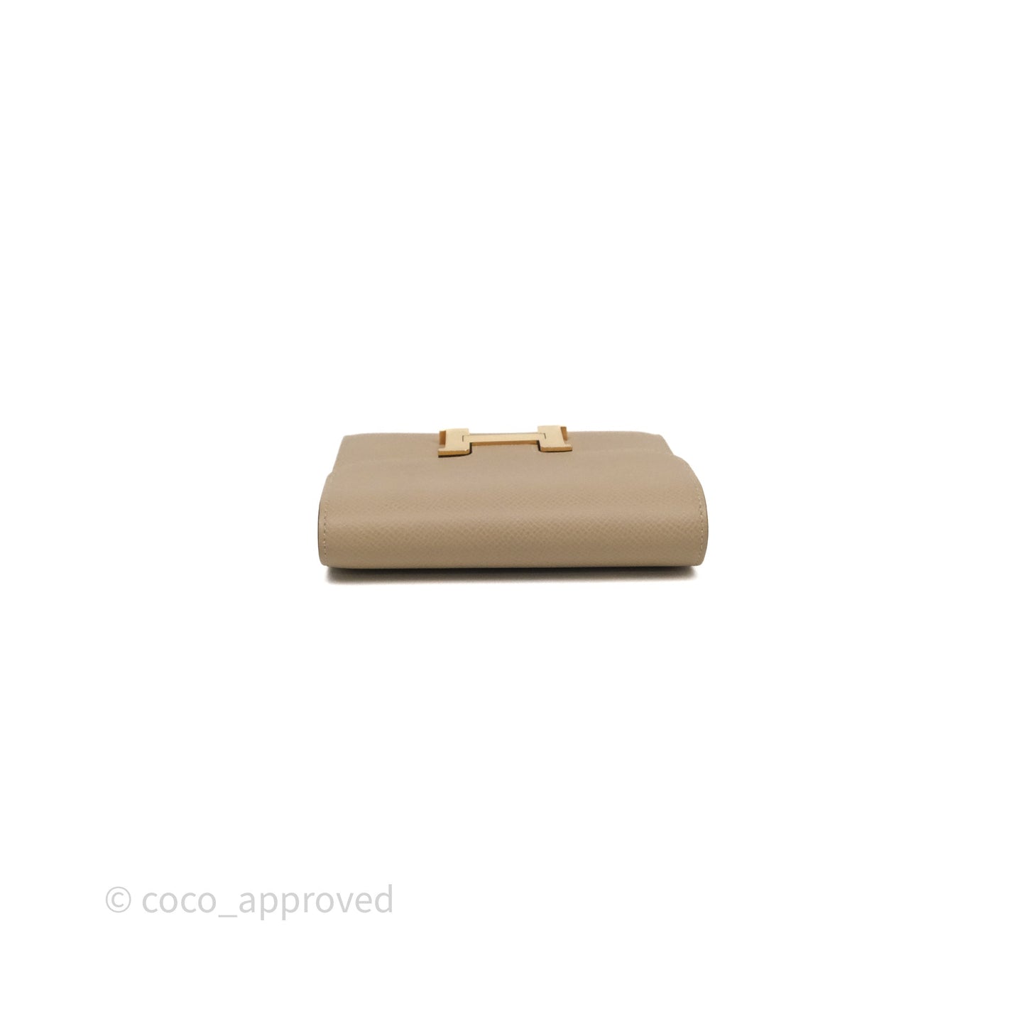 Hermès Constance Short Wallet Trench Epsom Gold Hardware
