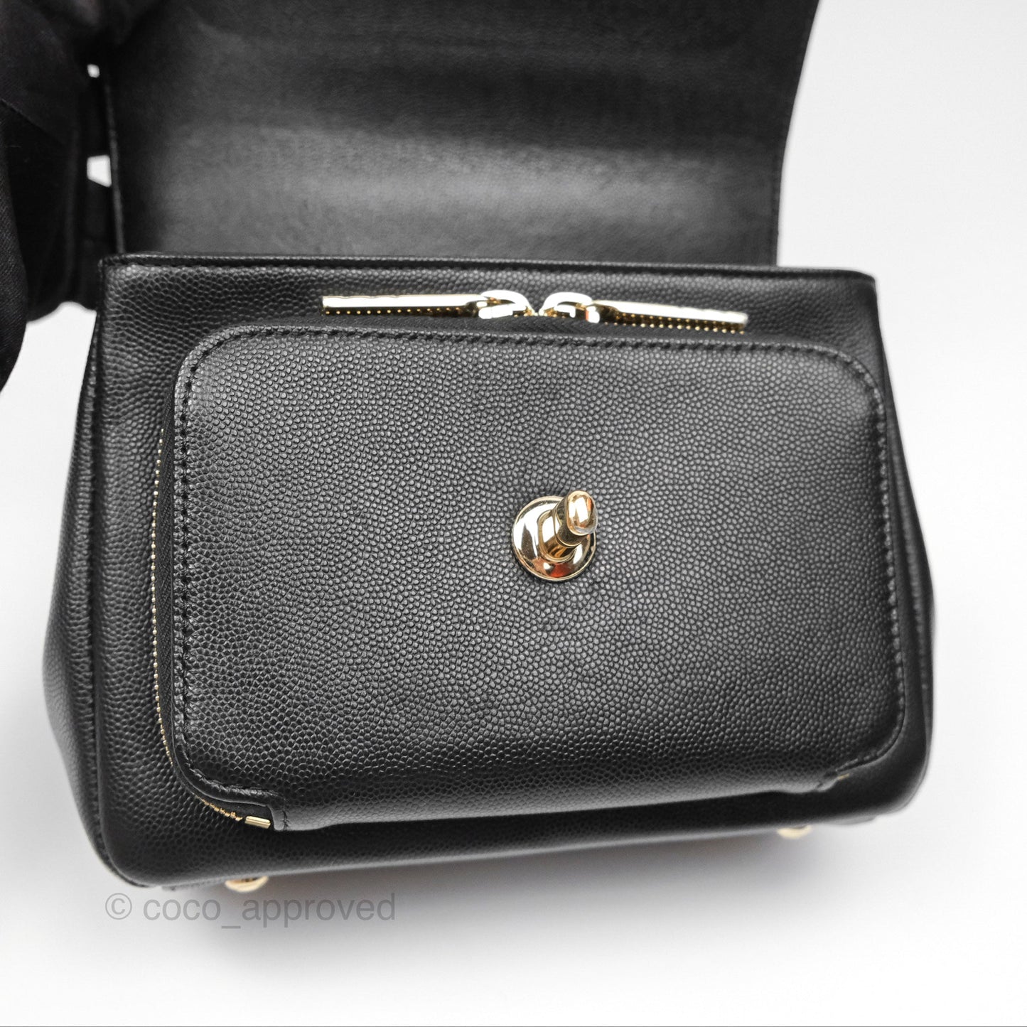 Chanel Quilted Small Business Affinity Flap Black Caviar Gold Hardware