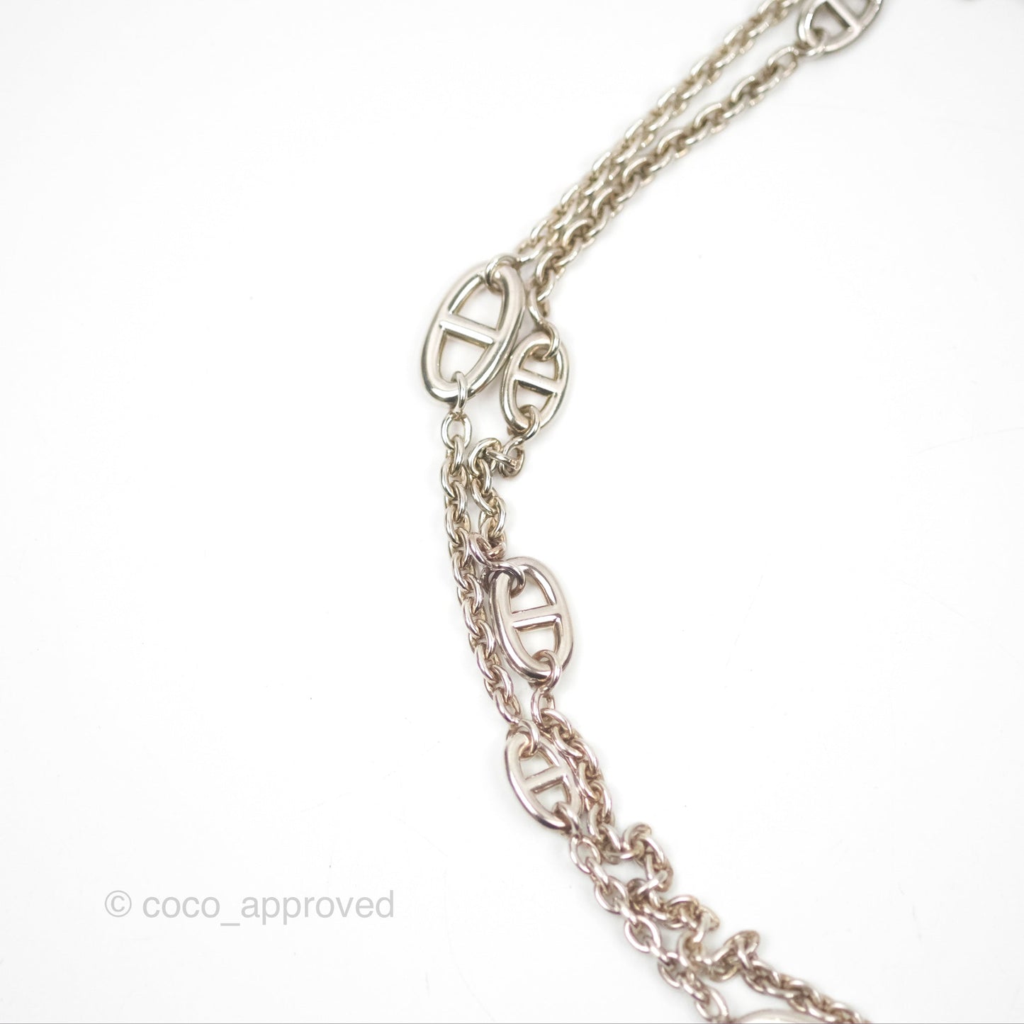 Hermès Farandole Long Necklace Palladium Hardware