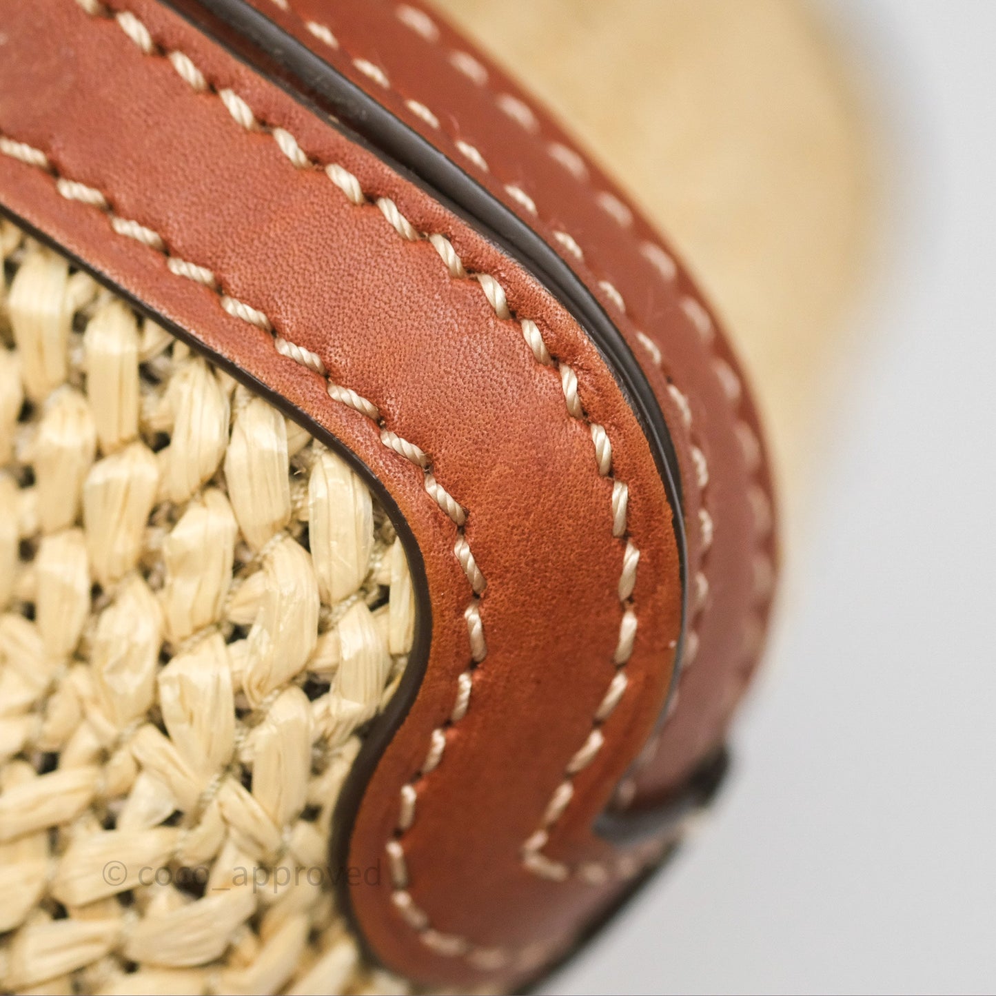 Delvaux Cool Box MM Bohème Raffia Brown