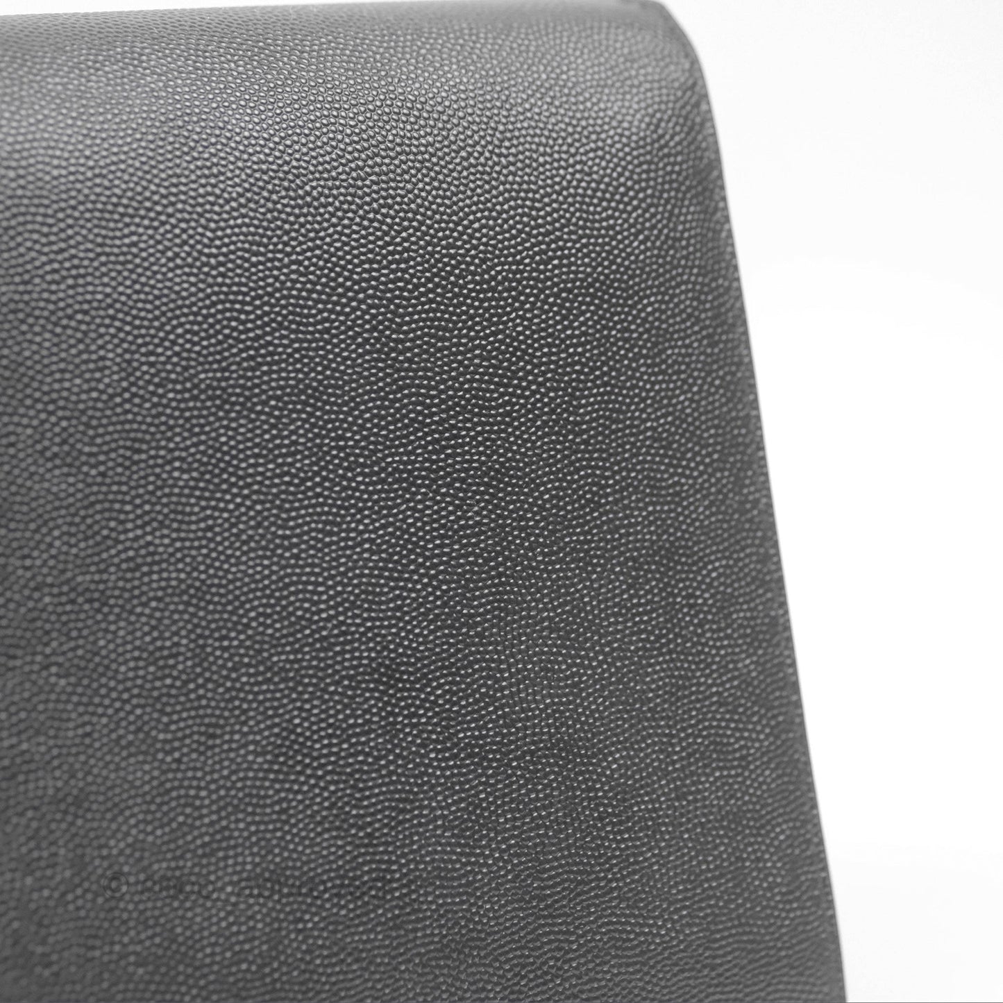 Saint Laurent Cassandra in Grain De Poudre Embossed Leather Black