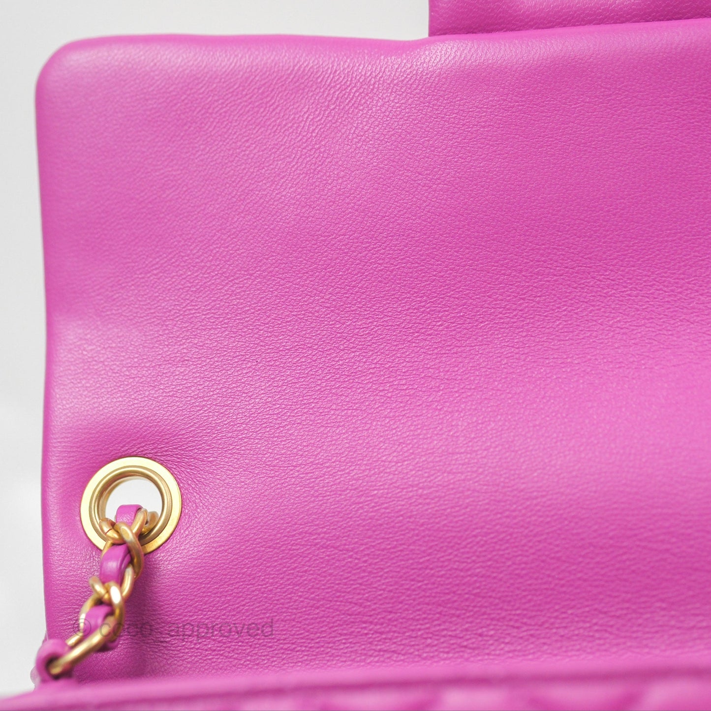 Chanel Mini Rectangular Pearl Crush Quilted Purple Lambskin Aged Gold Hardware