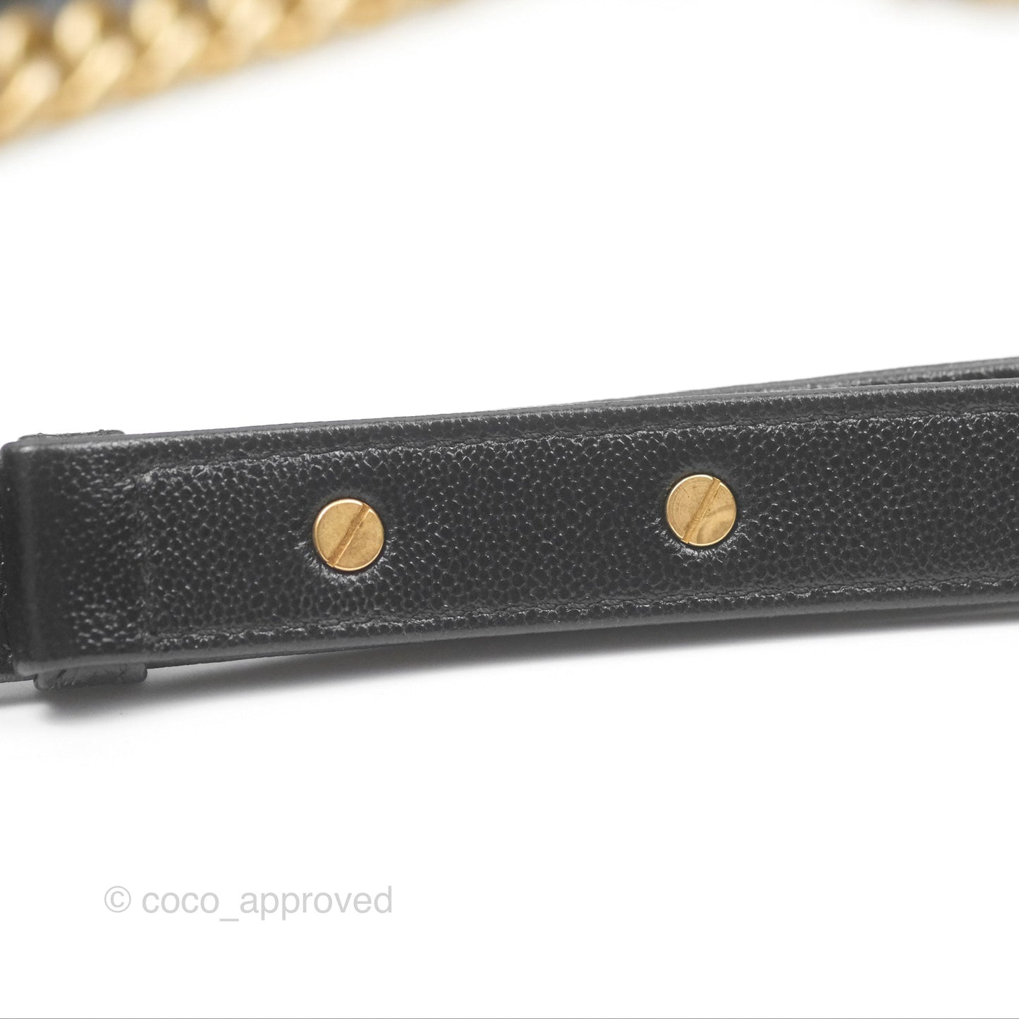 Chanel Medium Boy Chevron Black Caviar Aged Gold Hardware