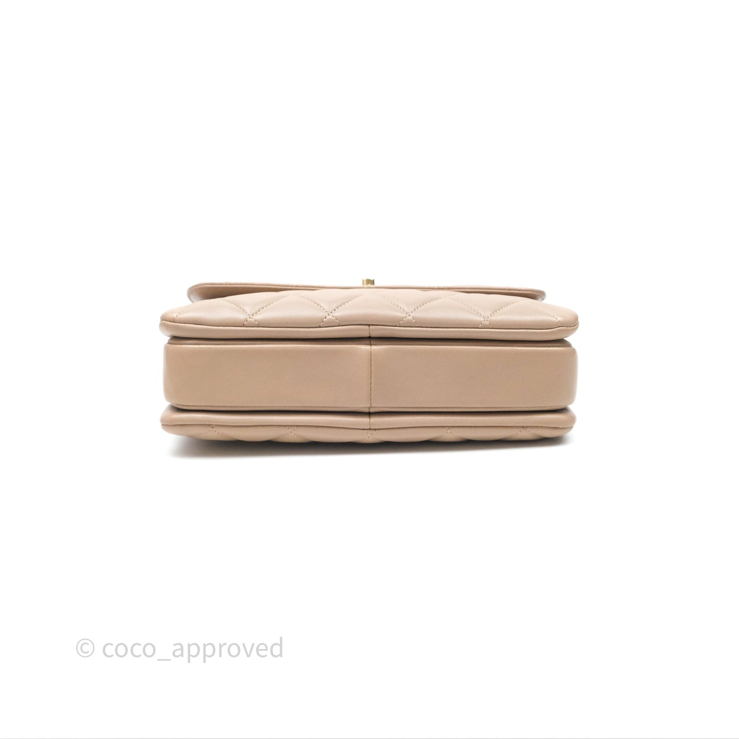 Chanel Small Trendy CC Beige Lambskin Gold Hardware
