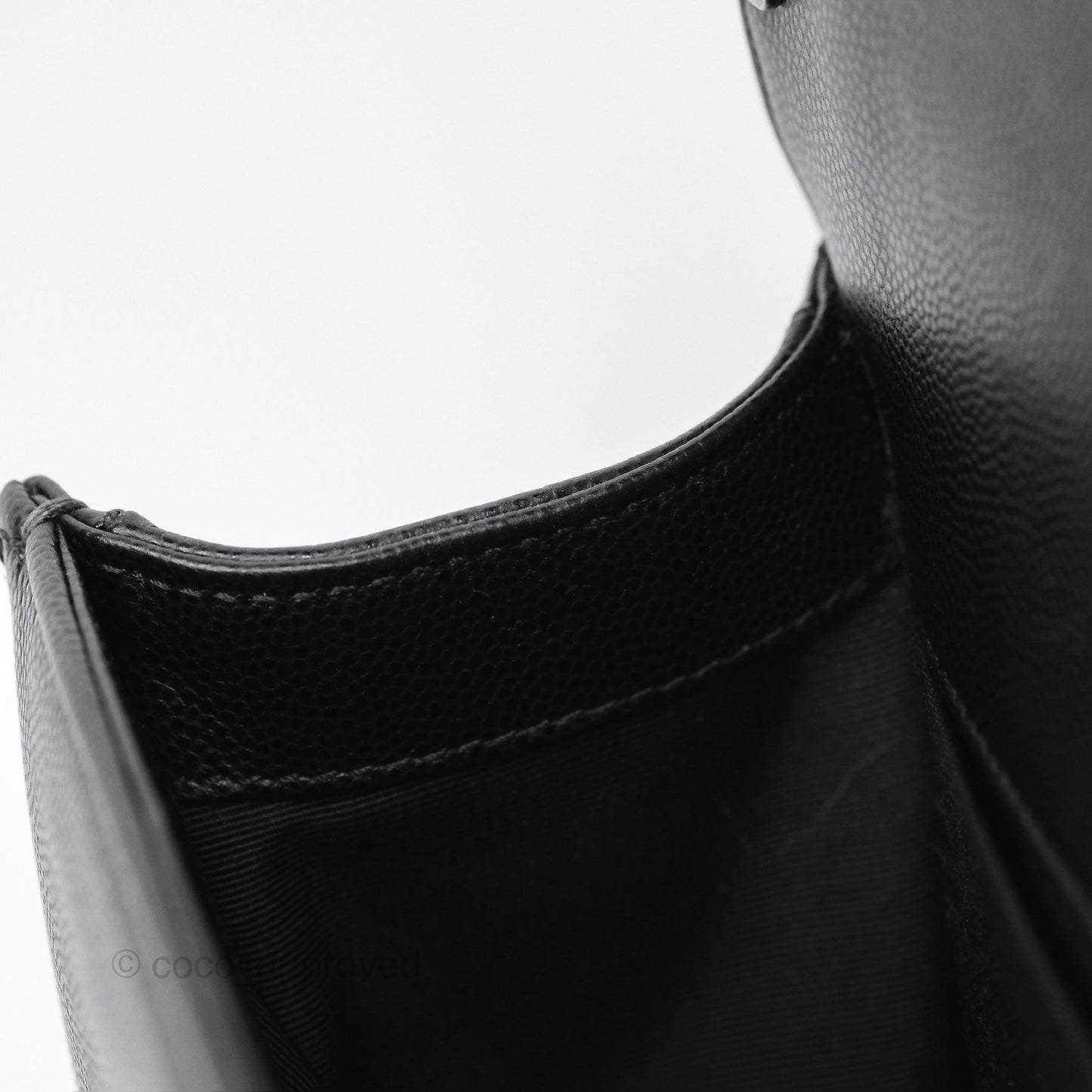 Chanel Medium Boy Quilted Black Caviar Ruthenium Hardware