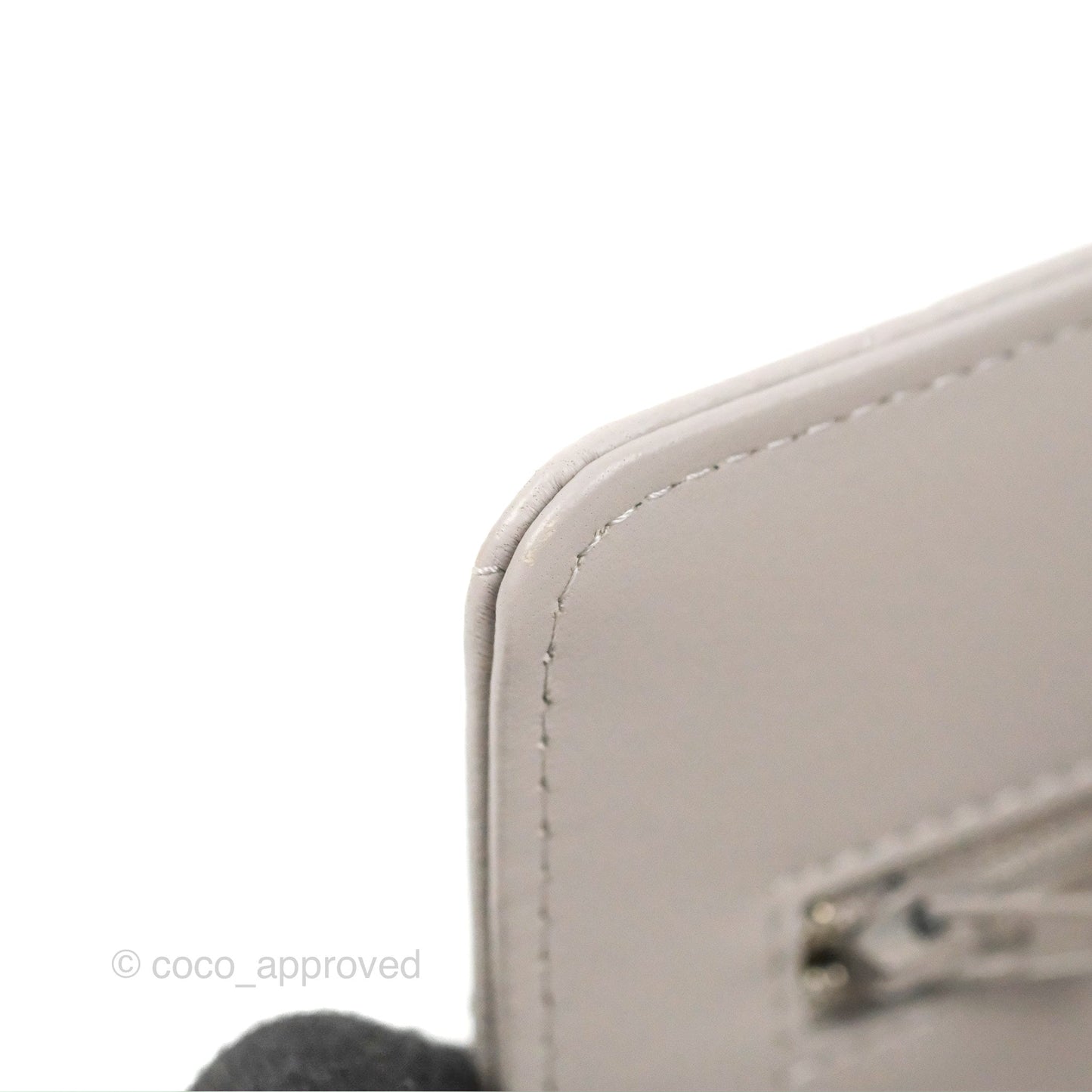 Chanel Quilted Pearl Crush Wallet on Chain WOC Light Grey Lambskin Aged Gold Hardware