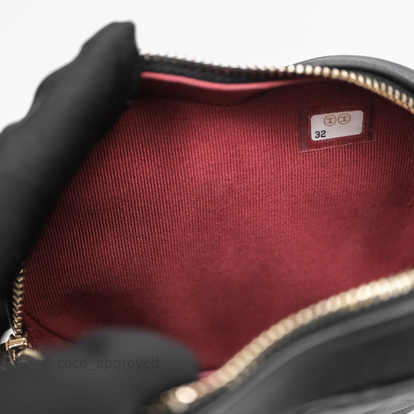Chanel Small Heart Bag Black Lambskin Gold Hardware