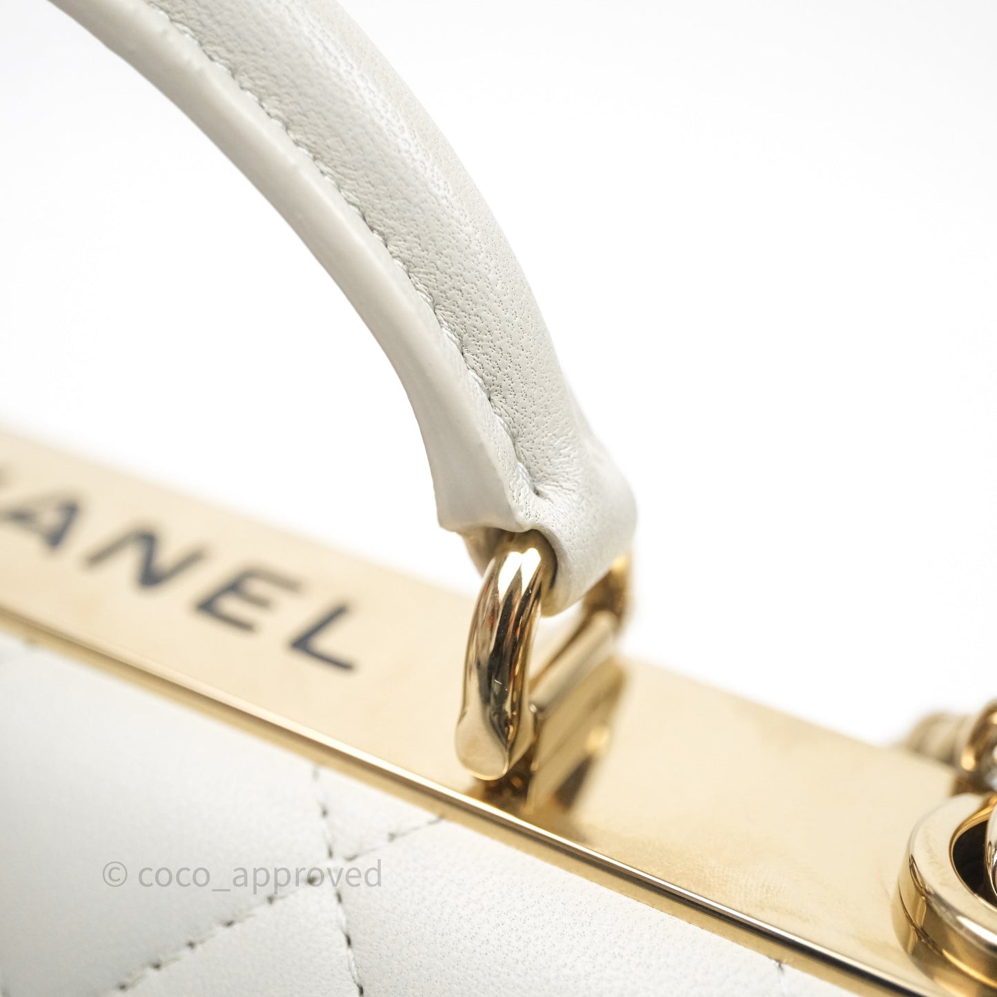 Chanel Trendy CC Wallet On Chain WOC Light Grey Lambskin Gold Hardware N