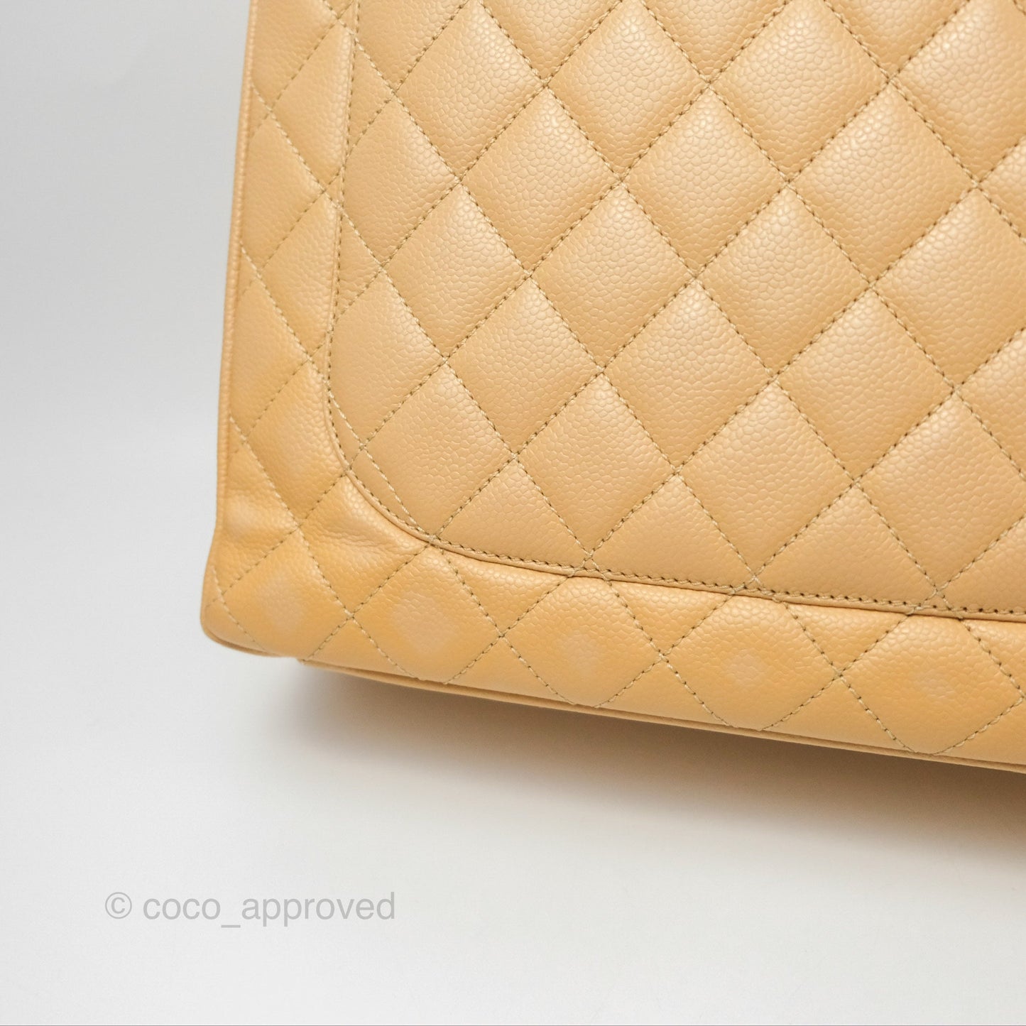 Chanel GST Beige Caviar Gold Hardware