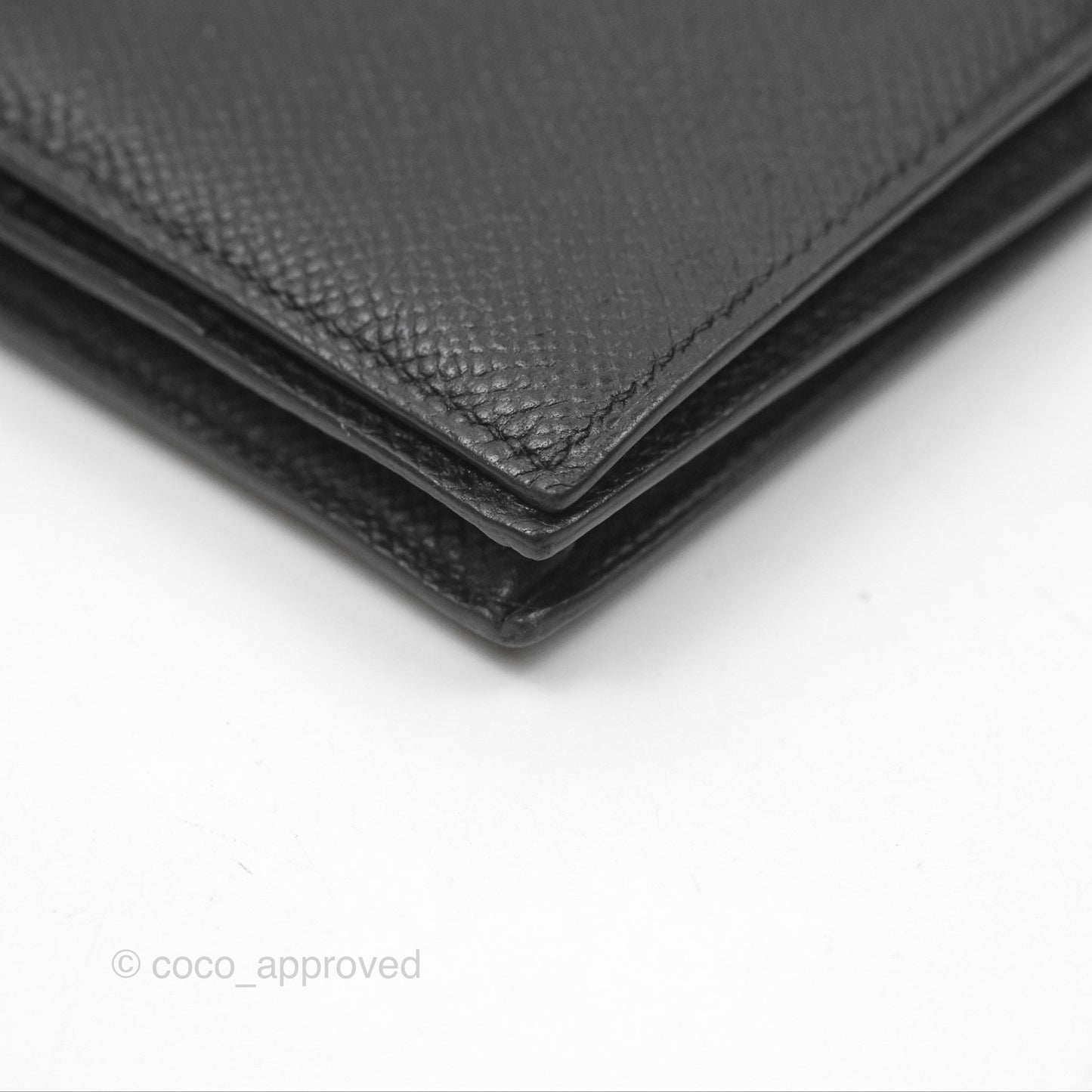 Hermès Bearn Long Wallet Black Noir 89 Epsom Gold Hardware