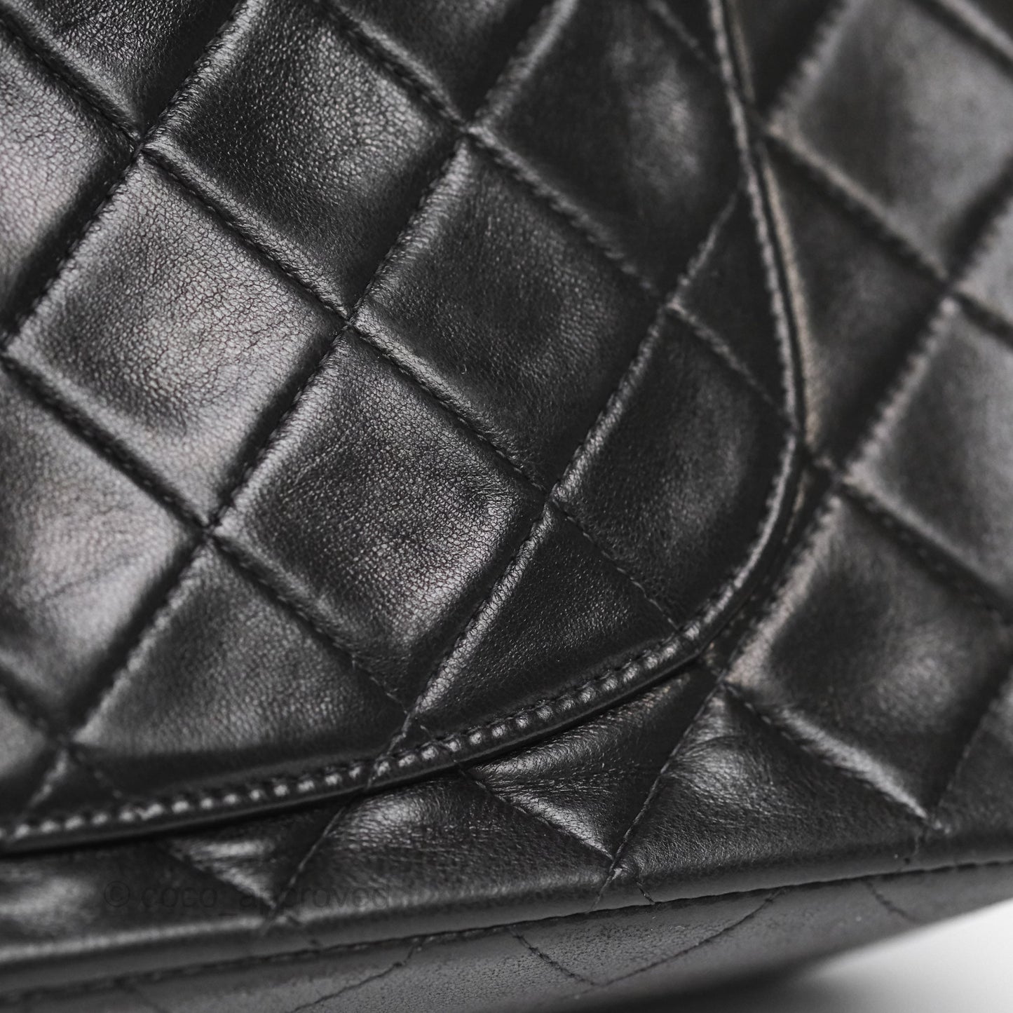 Chanel Vintage Small Classic Flap Black Lambskin 24K Gold Hardware