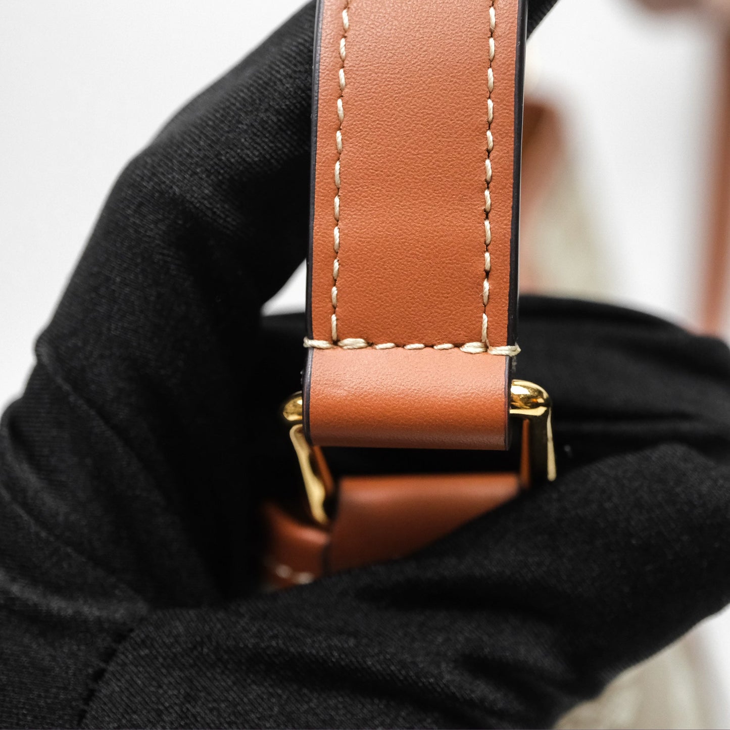 Celine Small Bucket Triomphe Canvas Grege Calfskin