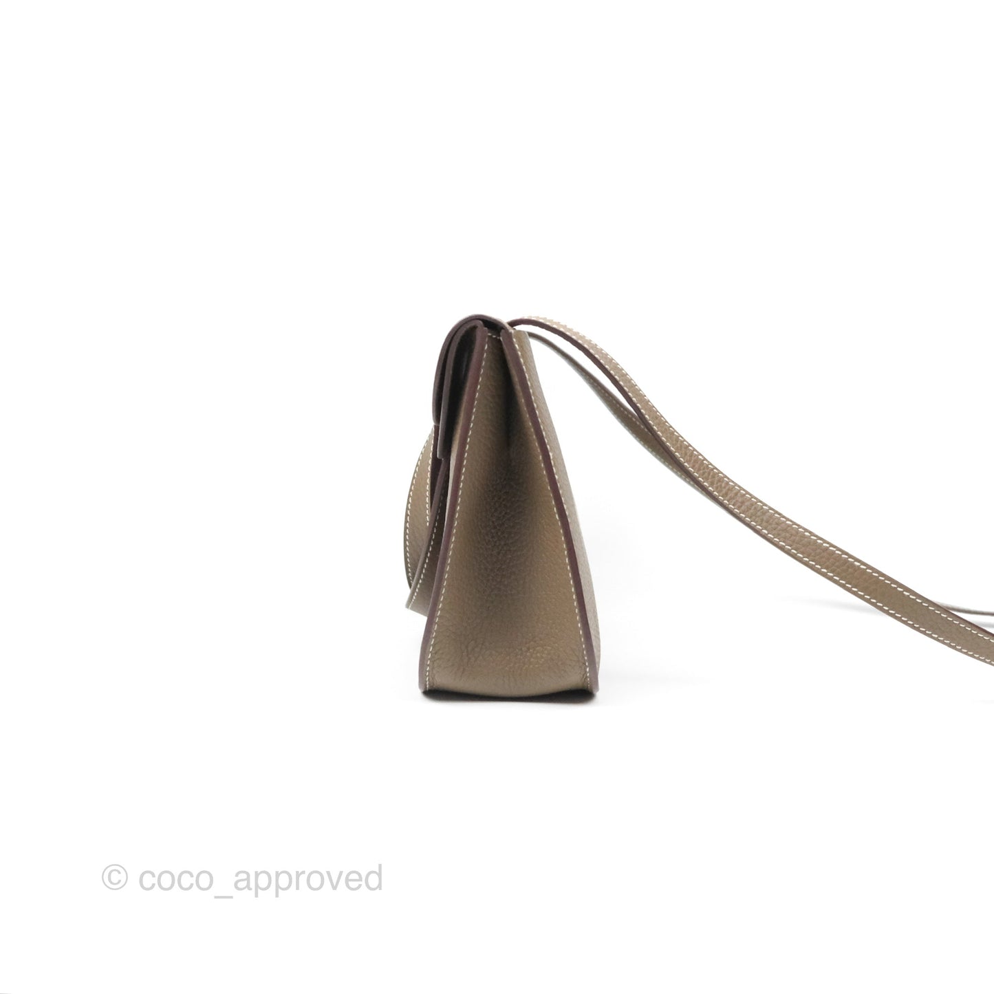 Hermès Halzan 25 Etoupe Clemence Gold Hardware