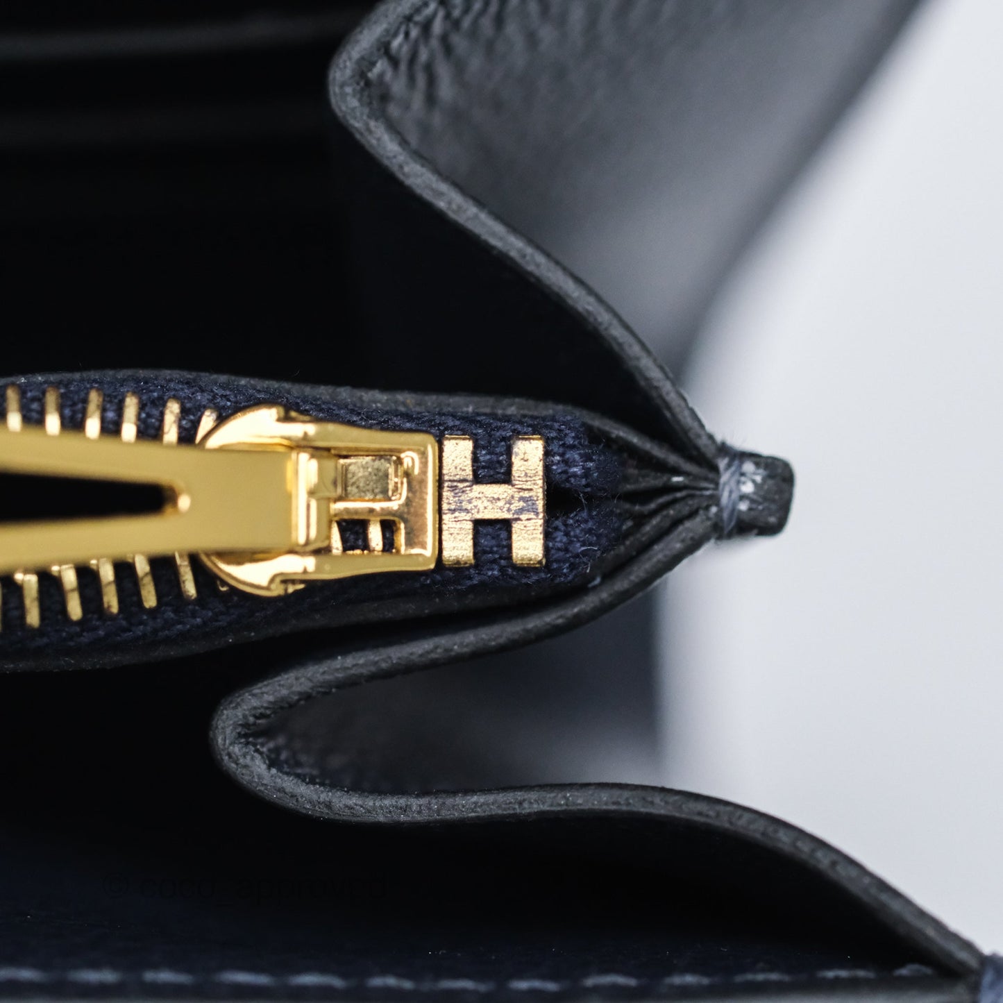 Hermès Constance Long To Go Wallet Blue Nuit 2Z Evercolor Gold Hardware