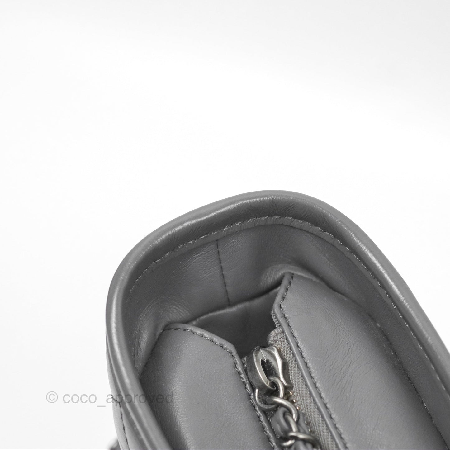 Chanel Small Gabrielle Hobo Quilted Dark Grey Aged Calfskin