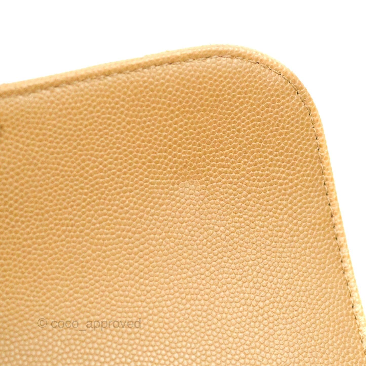 Chanel Mini Messenger Bag Beige Caviar Gold Hardware 21K
