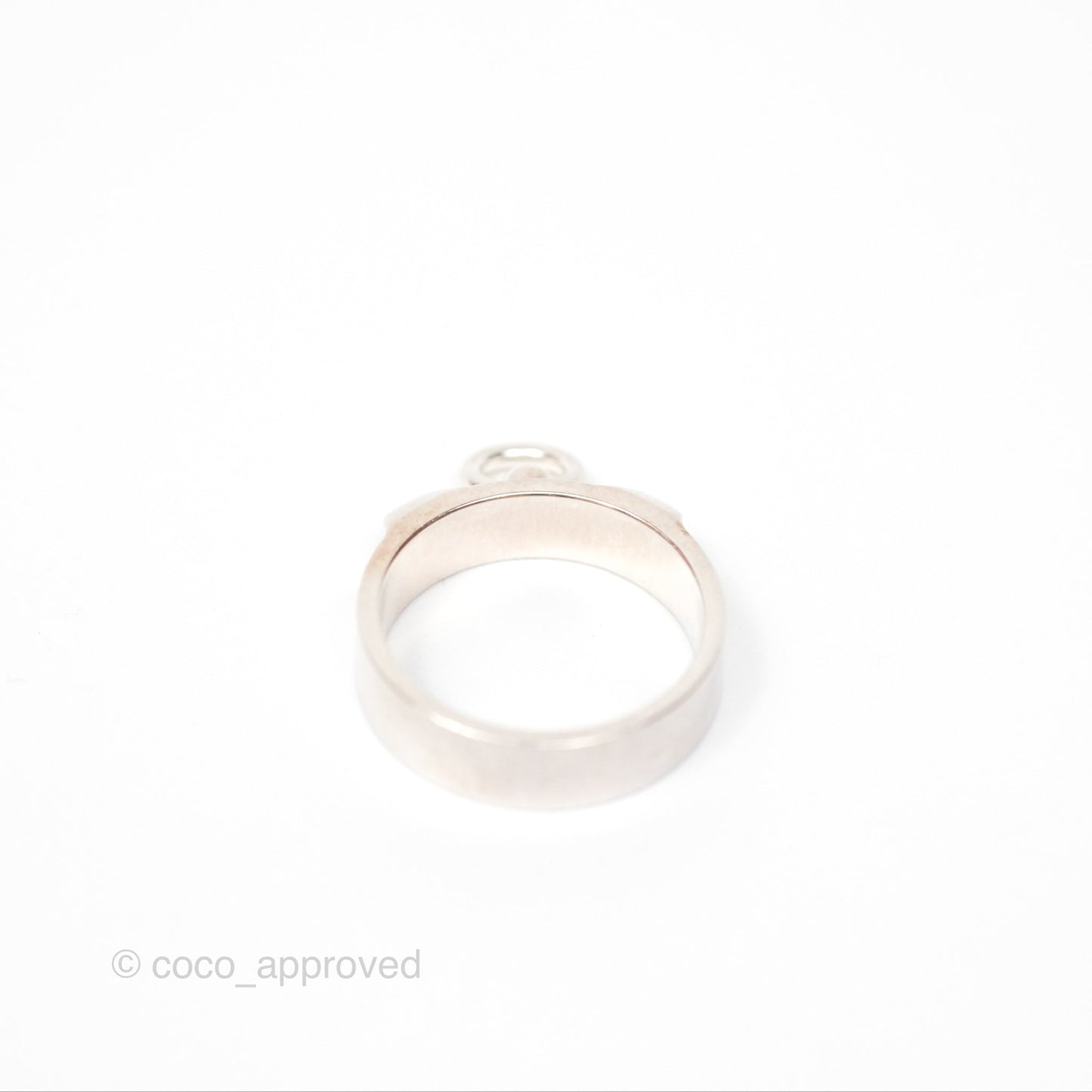 Hermes Collier de Chien Ring PM Sterling Silver Size 52