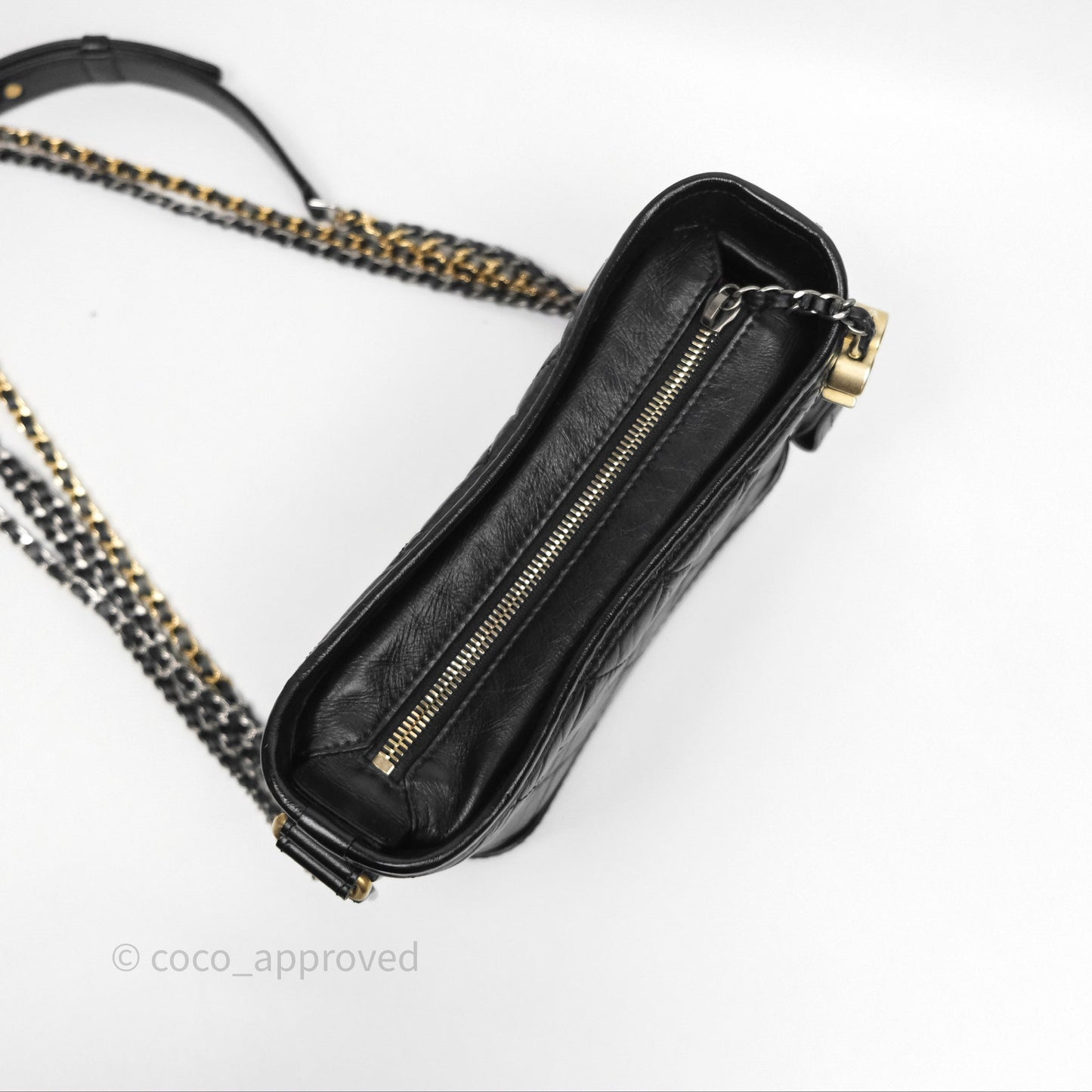 Chanel Small Gabrielle Hobo Quilted Black Aged Calfskin