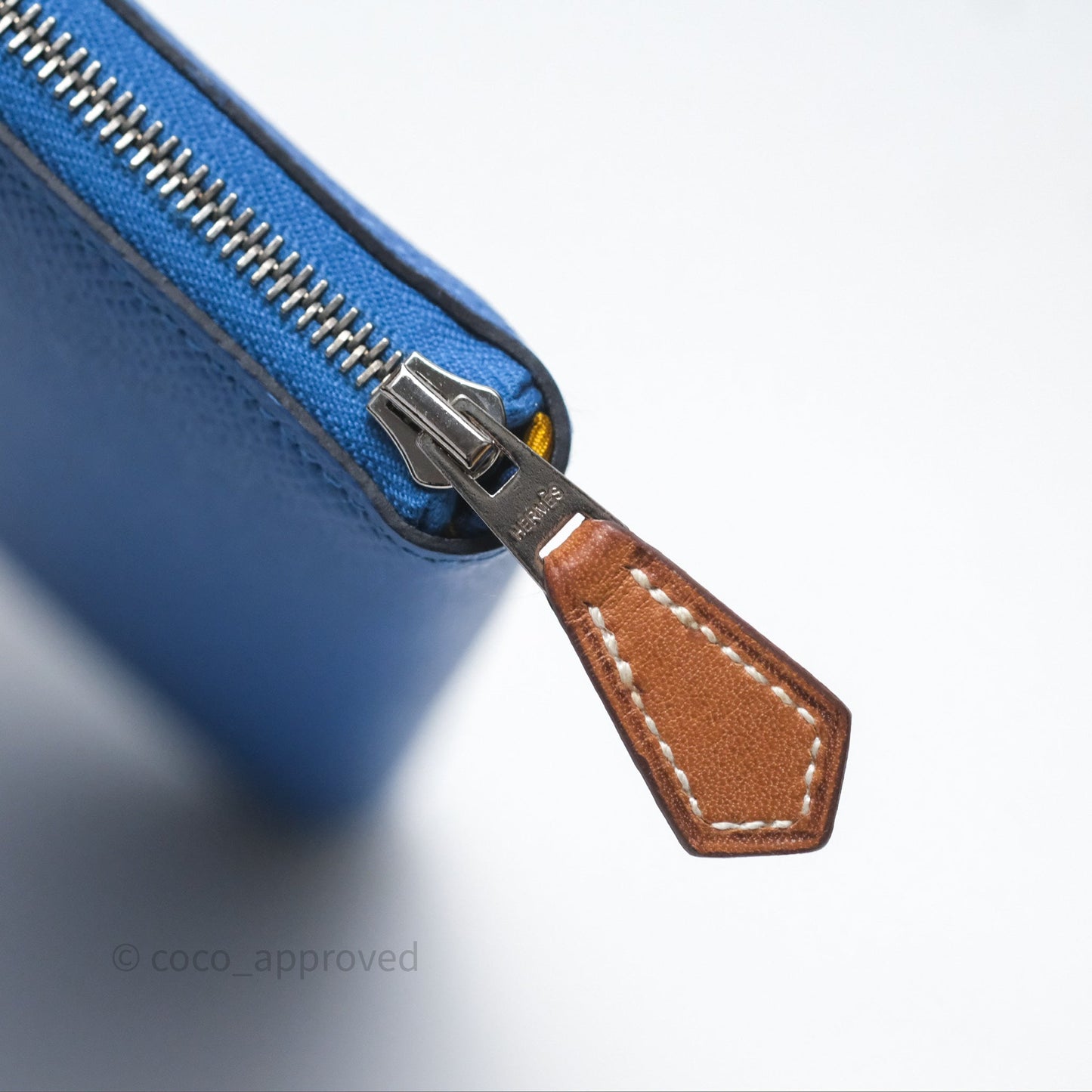 Hermès Silk In Classique Long Wallet Bleu Epsom