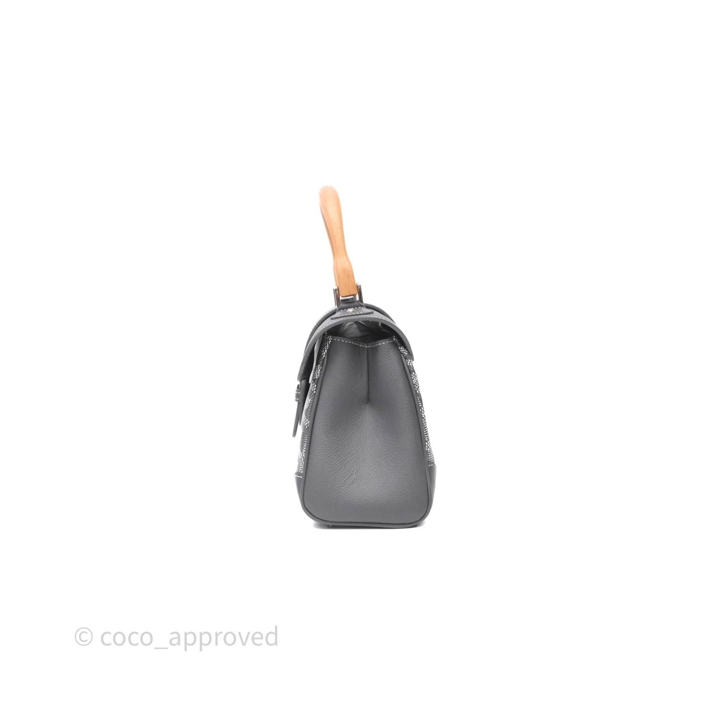 Goyard Saïgon Mini Bag Chevroches Calfskin Grey Silver Hardware