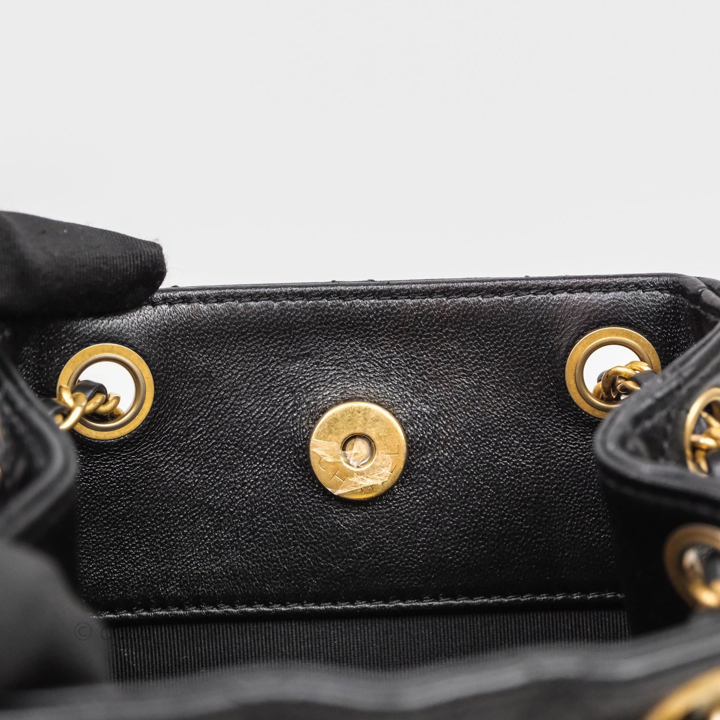 Chanel Double Pocket Black Lambskin Gold Hardware 25C