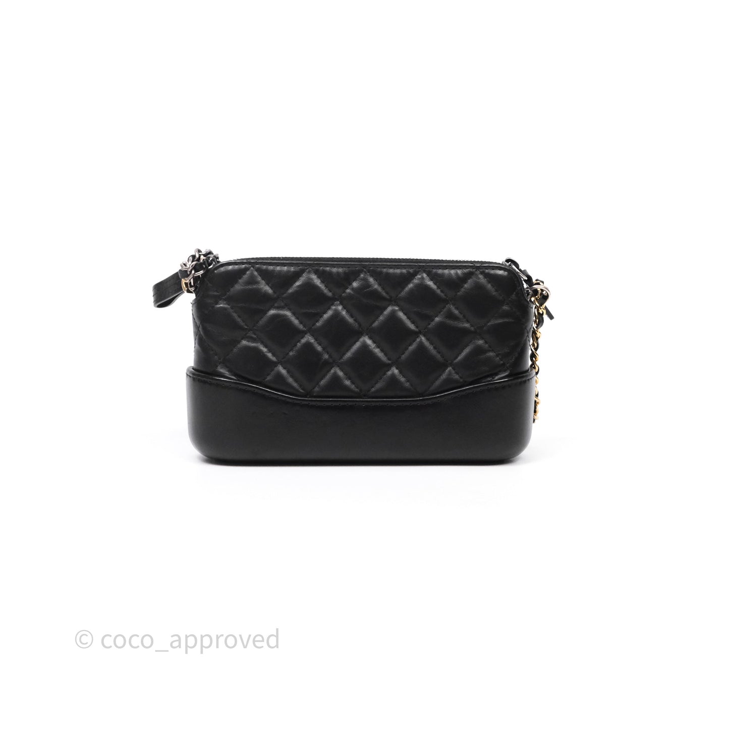 Chanel Gabrielle Clutch With Chain Aged Calfskin Black Mixed Hardware