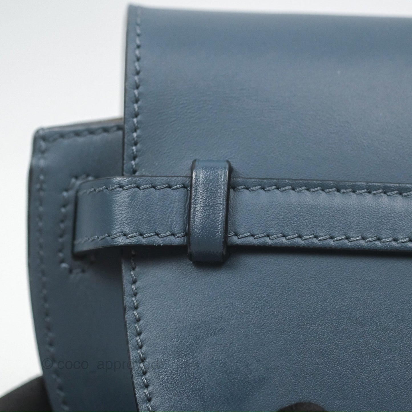 Loewe Mini Gate Dual bag Onyx Blue Soft Calfskin Jacquard Strap